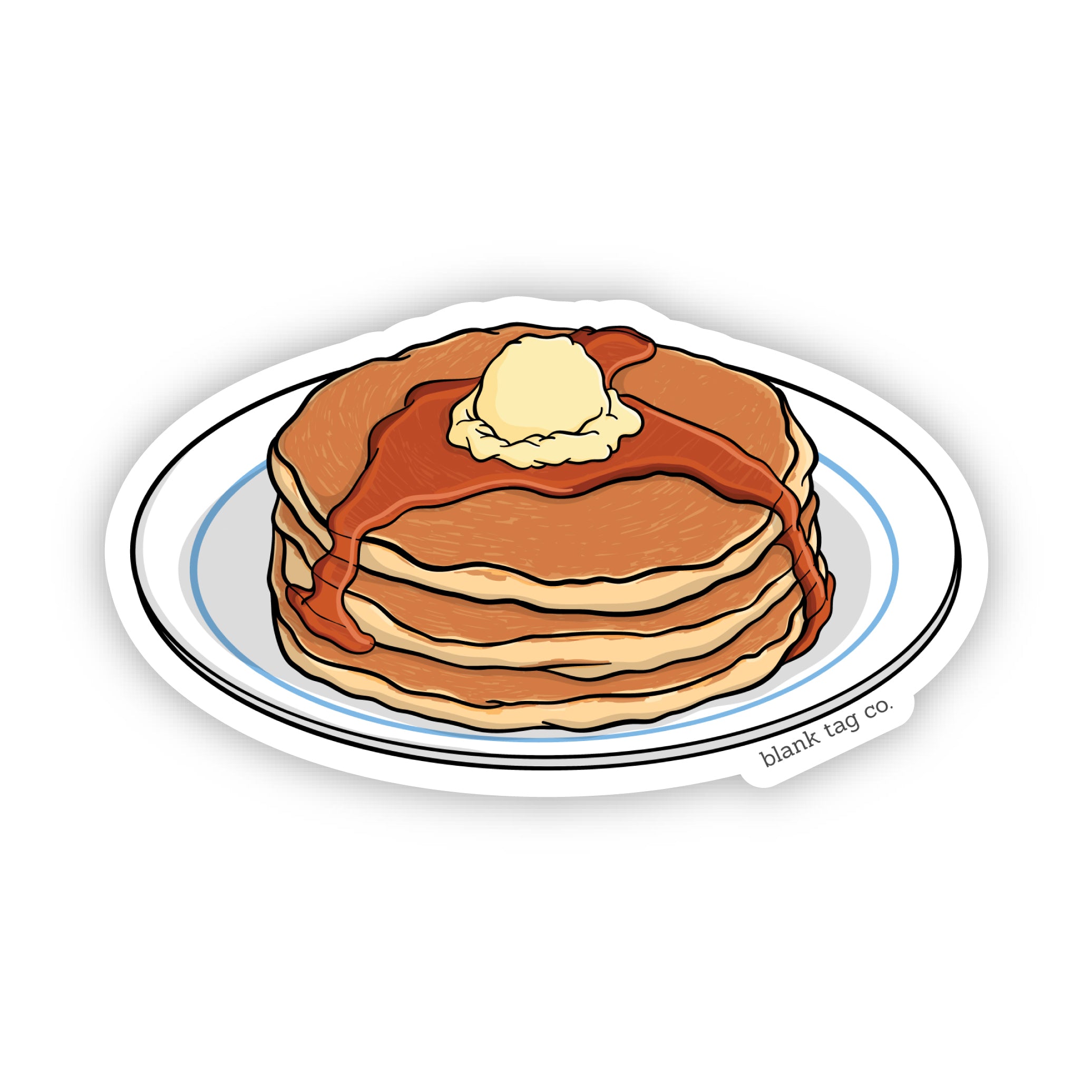 Blank Tag Co.® Pancakes Waterproof Sticker