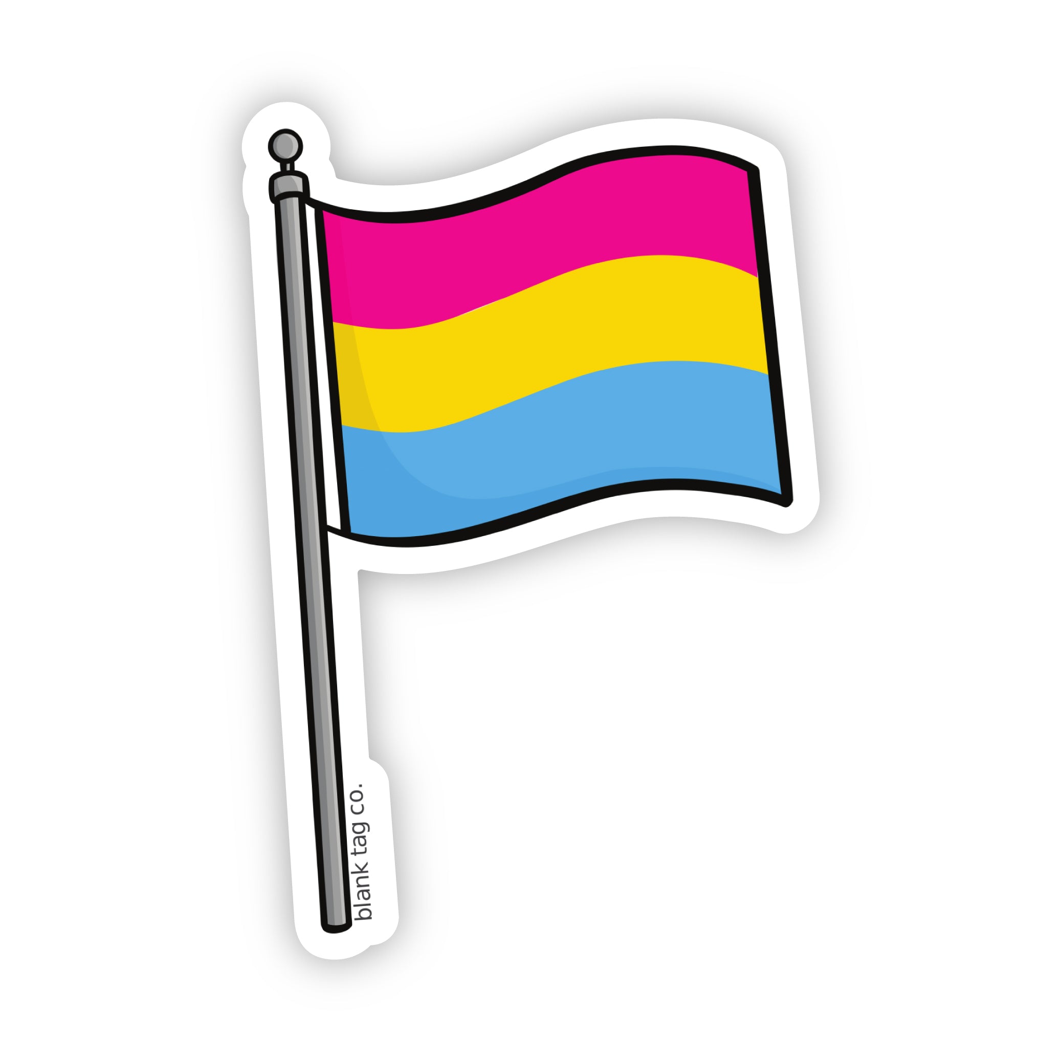 Blank Tag Co.® Waterproof Sticker - Pansexual Flag