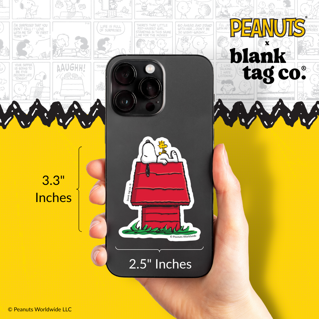 Peanuts® Waterproof Sticker - Snoopy and Woodstock
