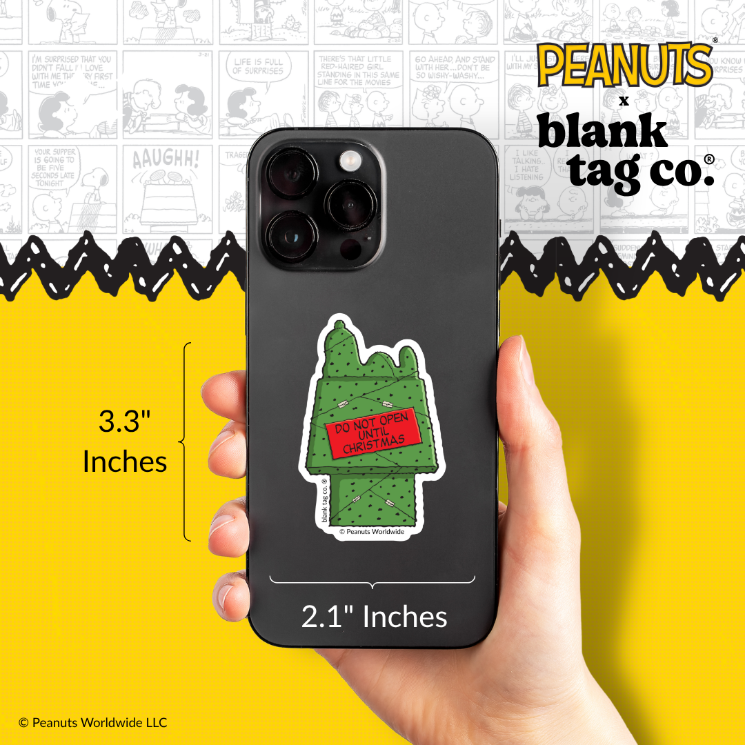 Peanuts® Waterproof Sticker - Gift Wrapped Snoopy