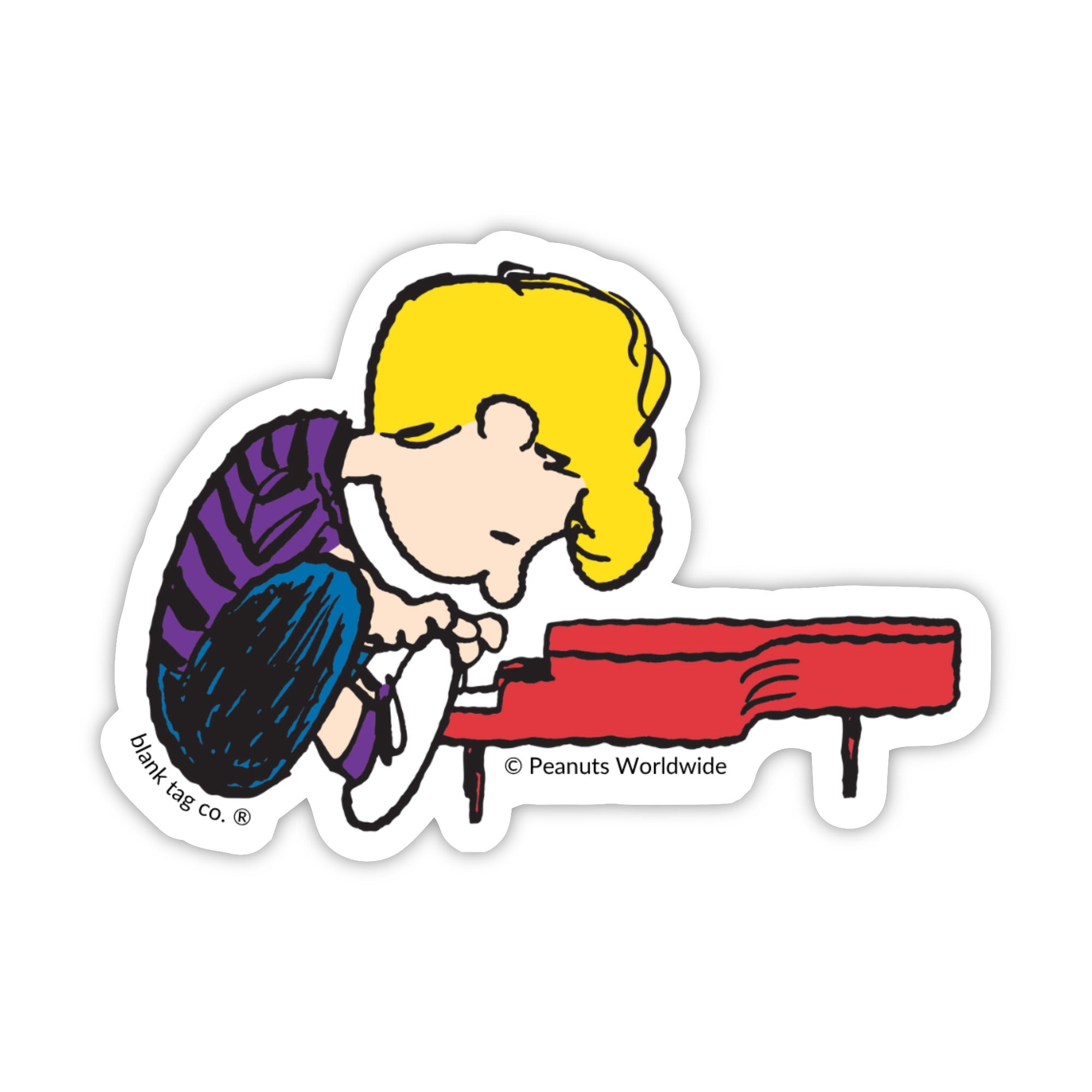 Peanuts® Waterproof Sticker - Schroeder
