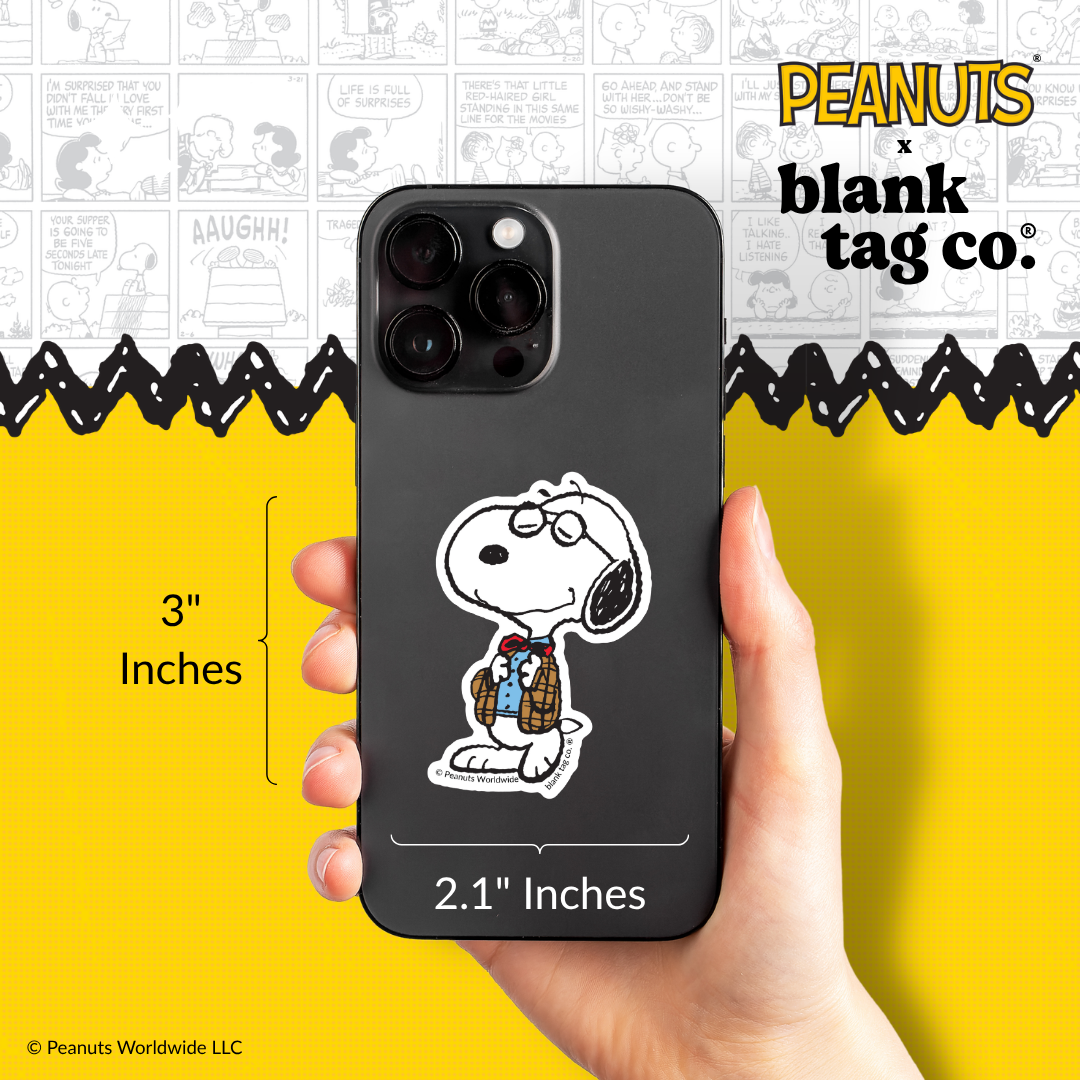 Peanuts® Waterproof Sticker - Professor Snoopy