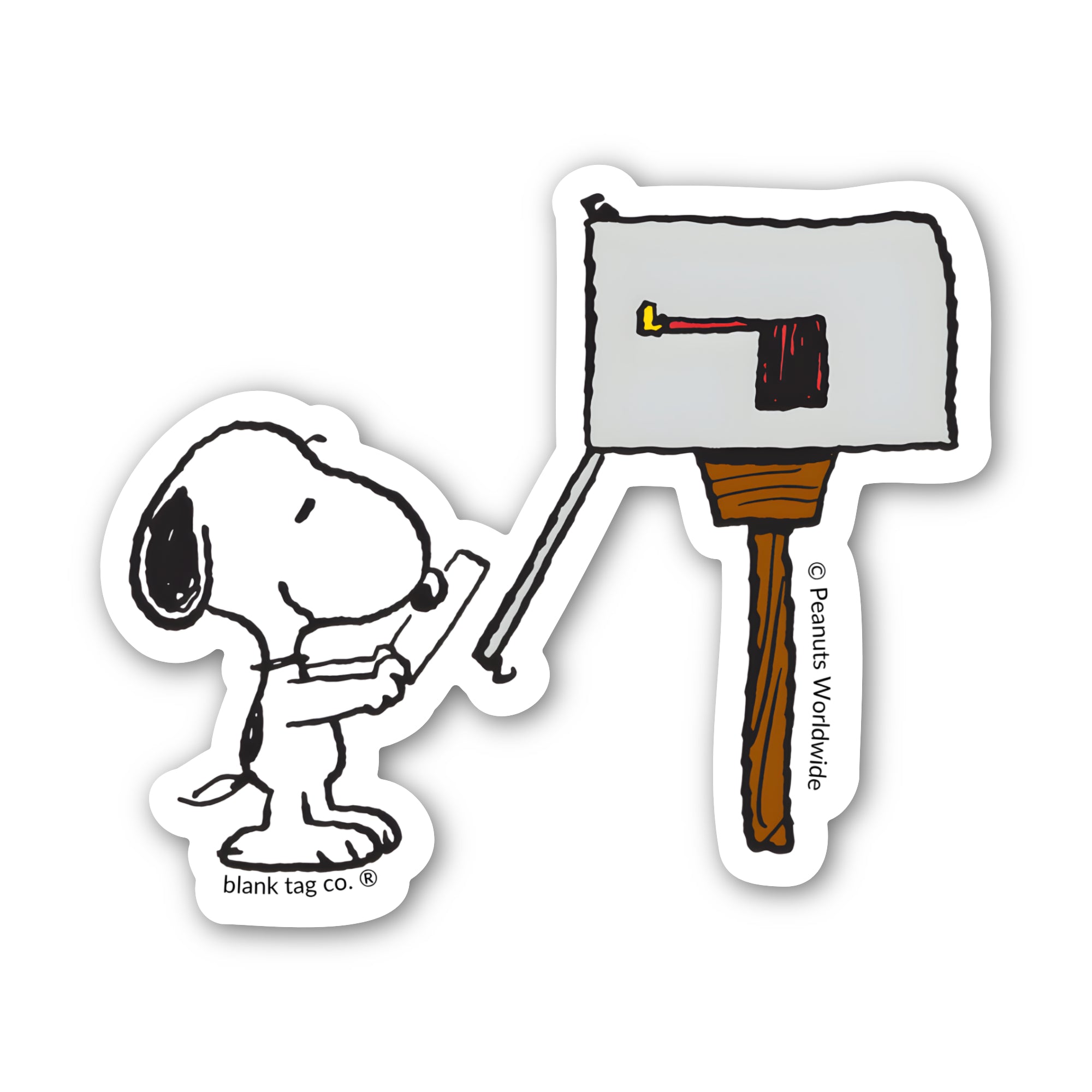 Peanuts® Waterproof Sticker - Snoopy Checking The Mailbox