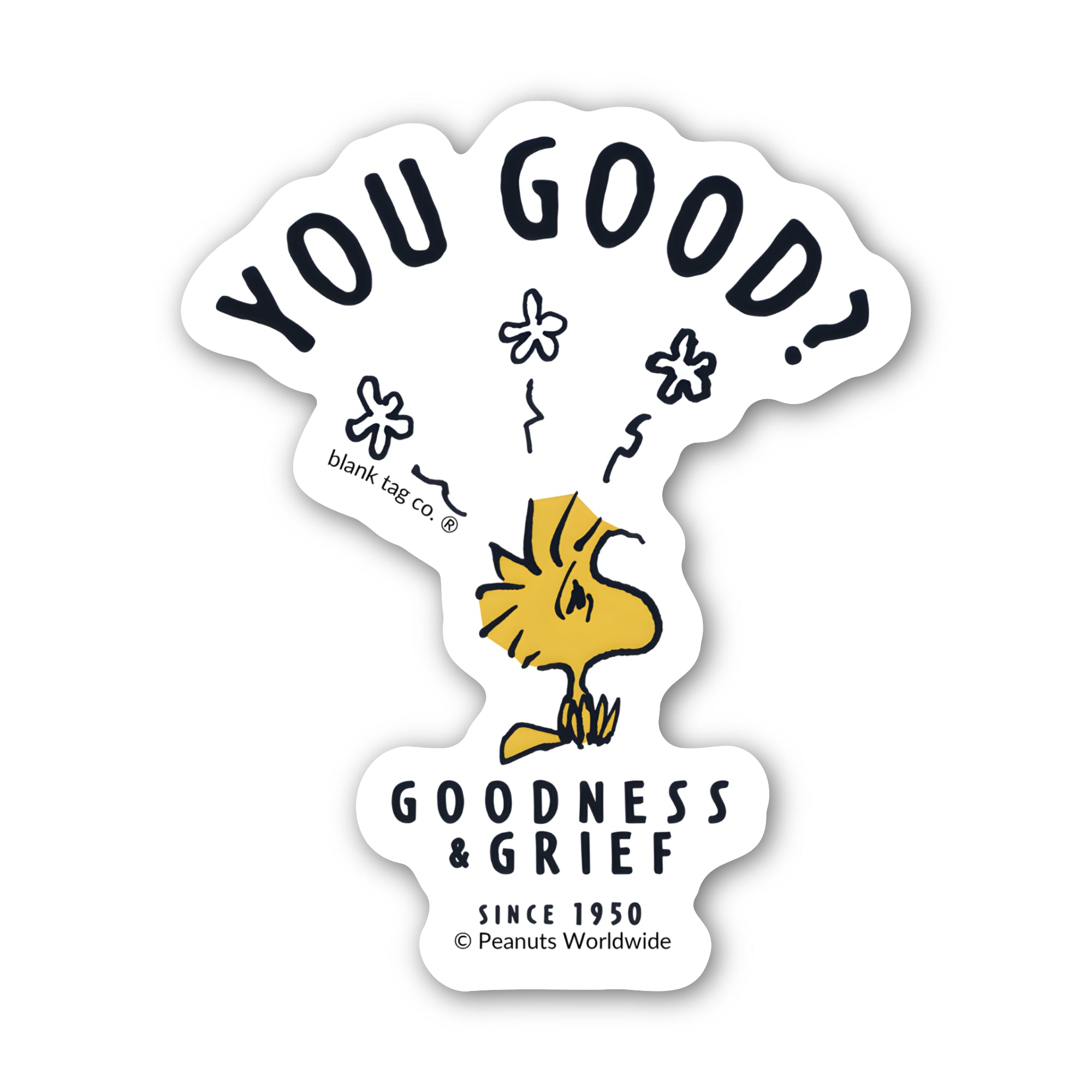 Peanuts® Waterproof Sticker - You Good? Woodstock