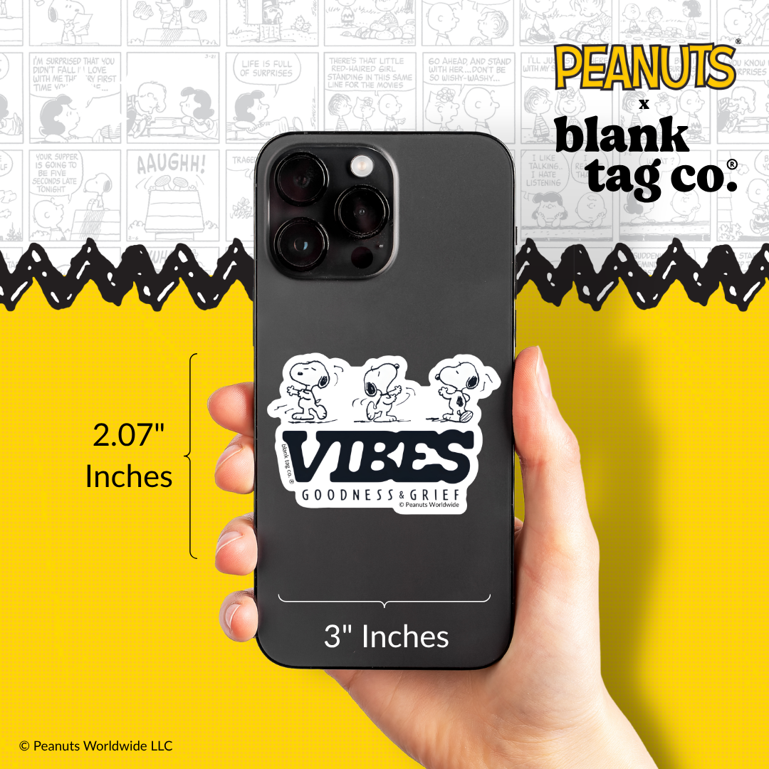 Peanuts® Waterproof Sticker - Snoopy Vibes