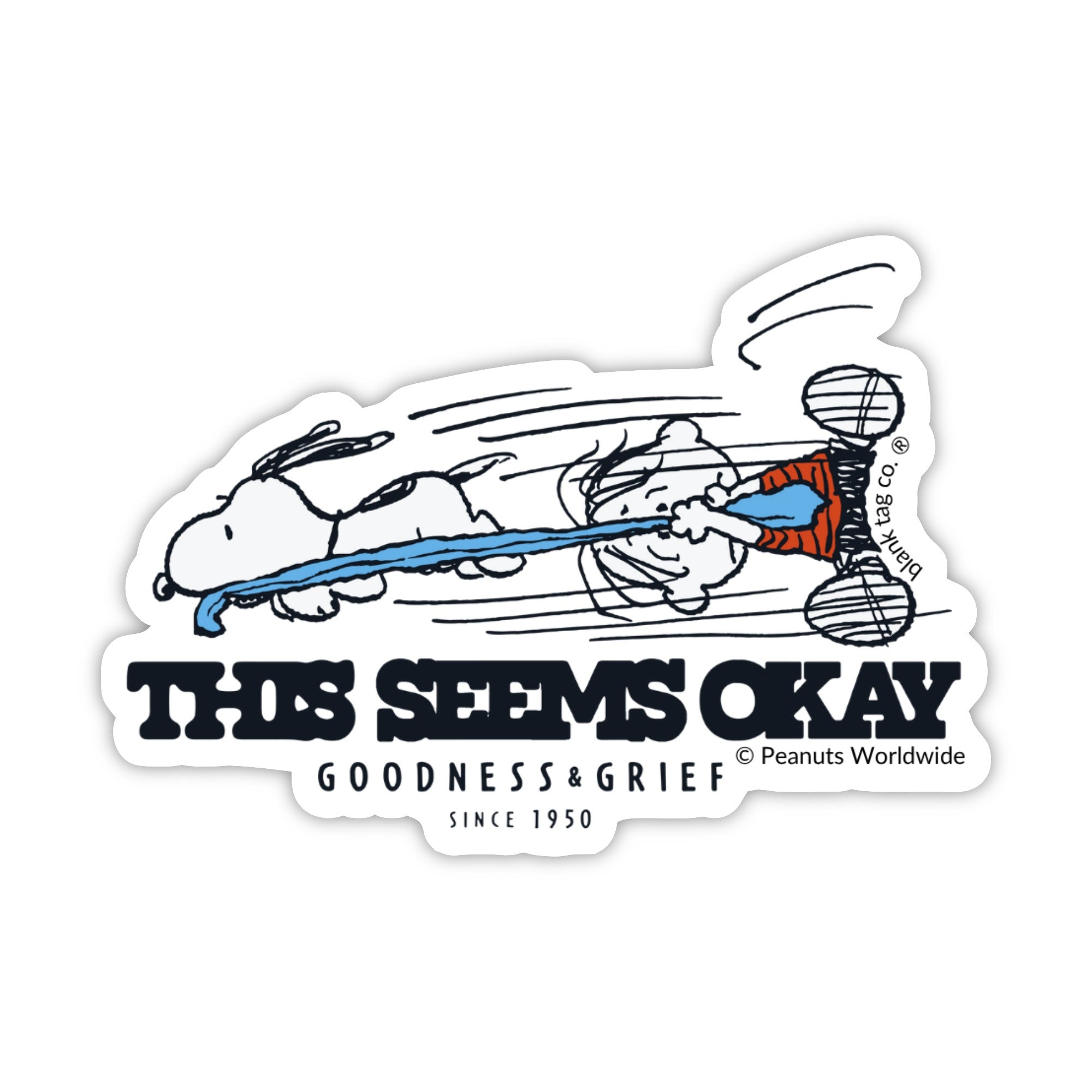 Peanuts® Waterproof Sticker - This Seems Okay