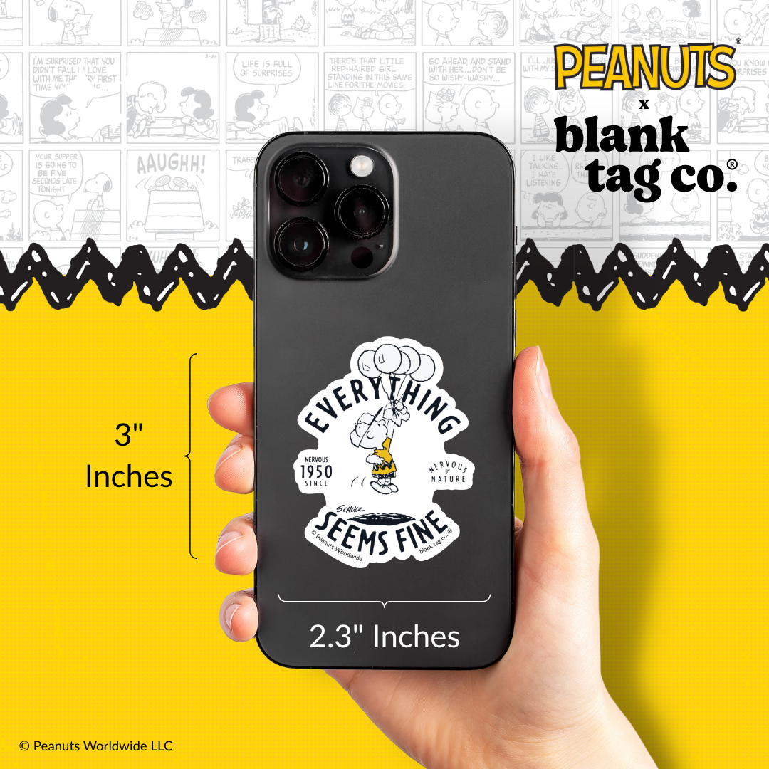 Peanuts® Waterproof Sticker - Everything Seems Fine