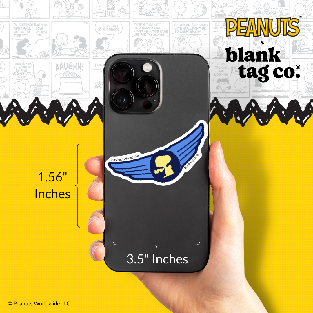 Peanuts® Waterproof Sticker - Flying Ace Silhoutte Badge