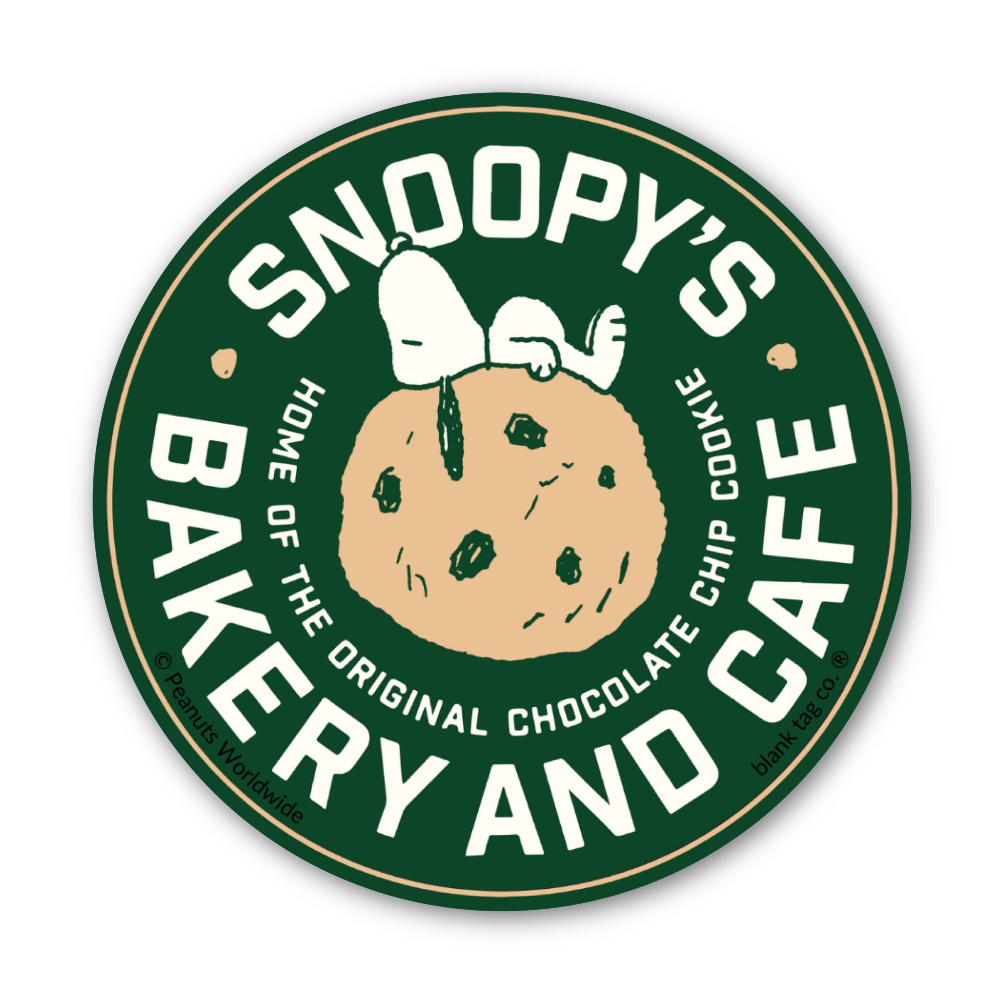 Peanuts® Waterproof Sticker - Snoopy's Bakery and Cafe