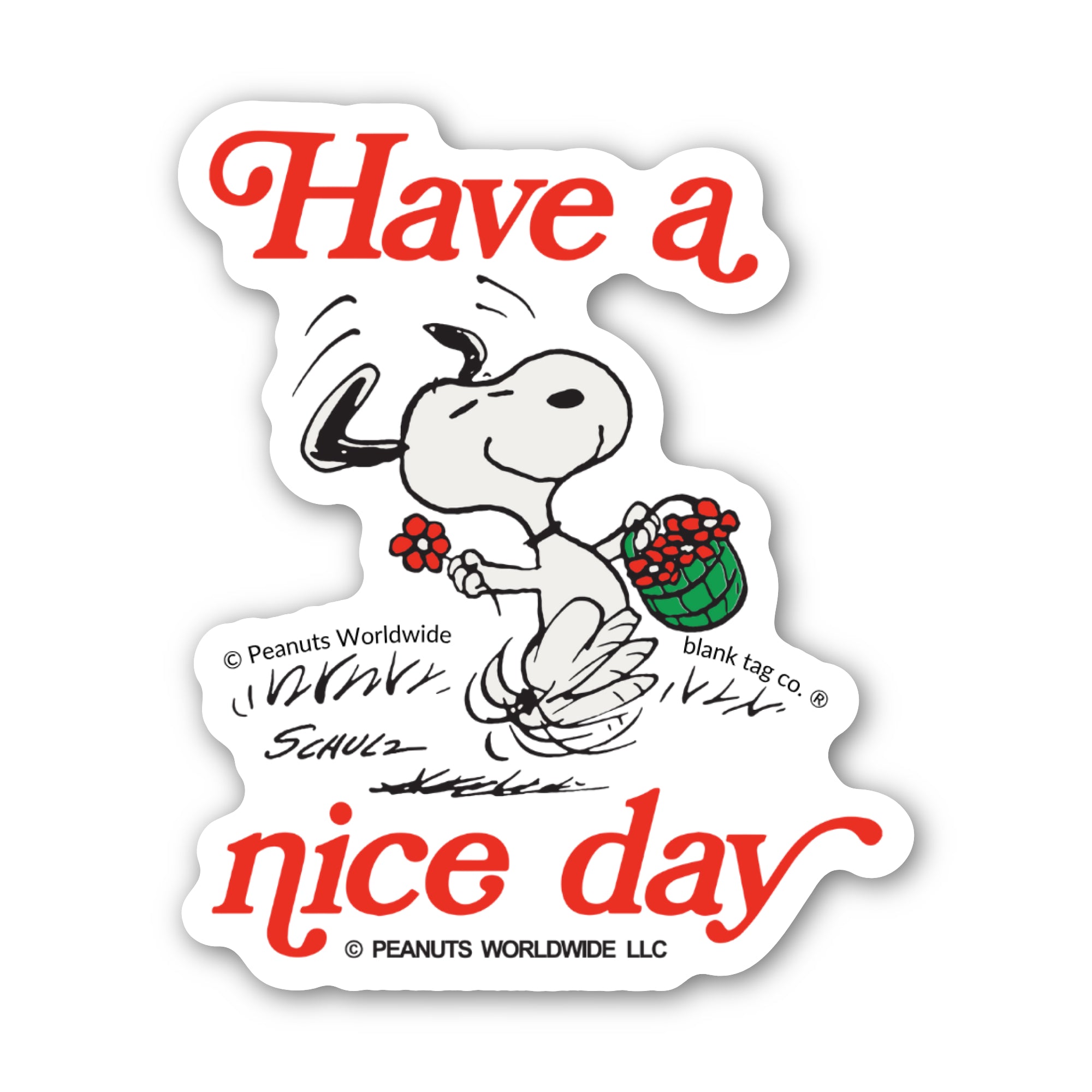 Peanuts® Waterproof Sticker - Have A Nice Day
