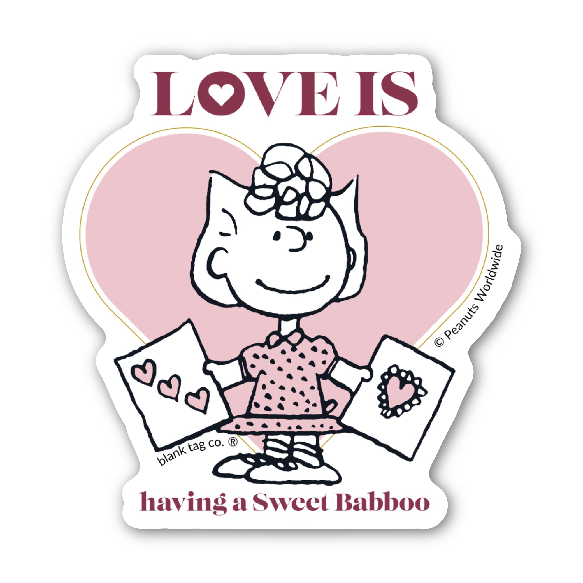 Peanuts® Waterproof Sticker - Love Is Having A Sweet Babboo