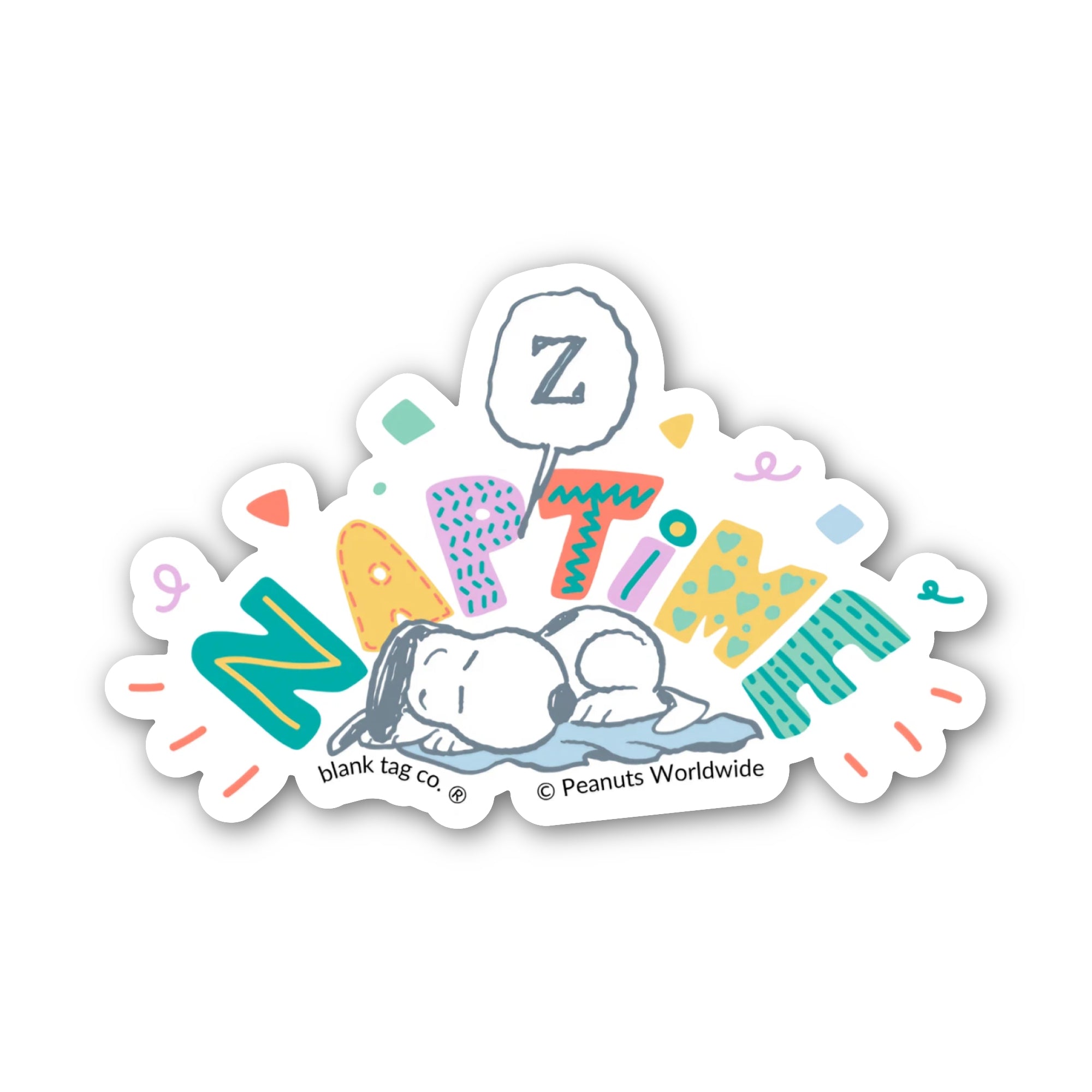 Peanuts® Waterproof Sticker - Naptime