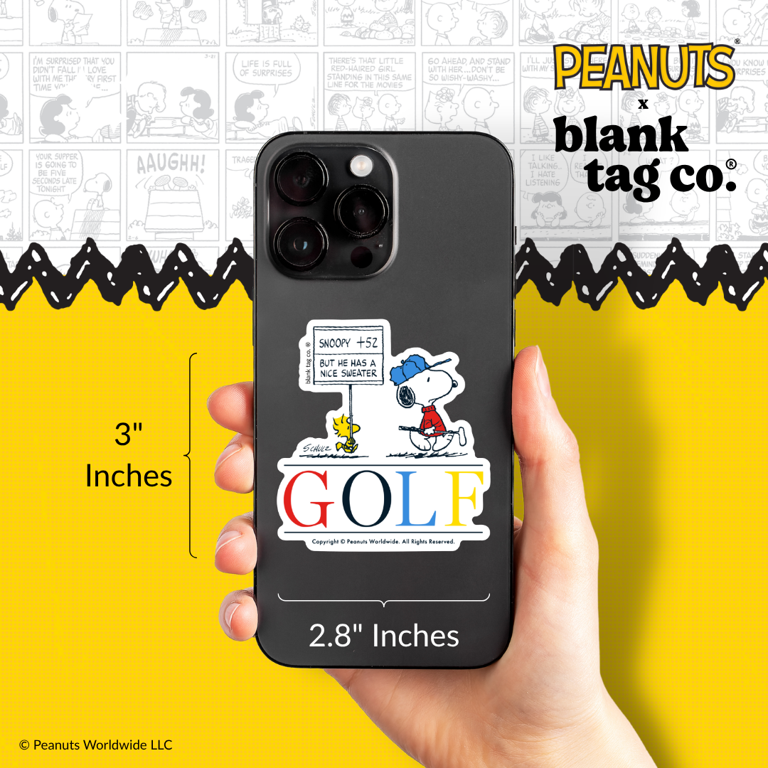 Peanuts® Waterproof Sticker - Peanuts Golf
