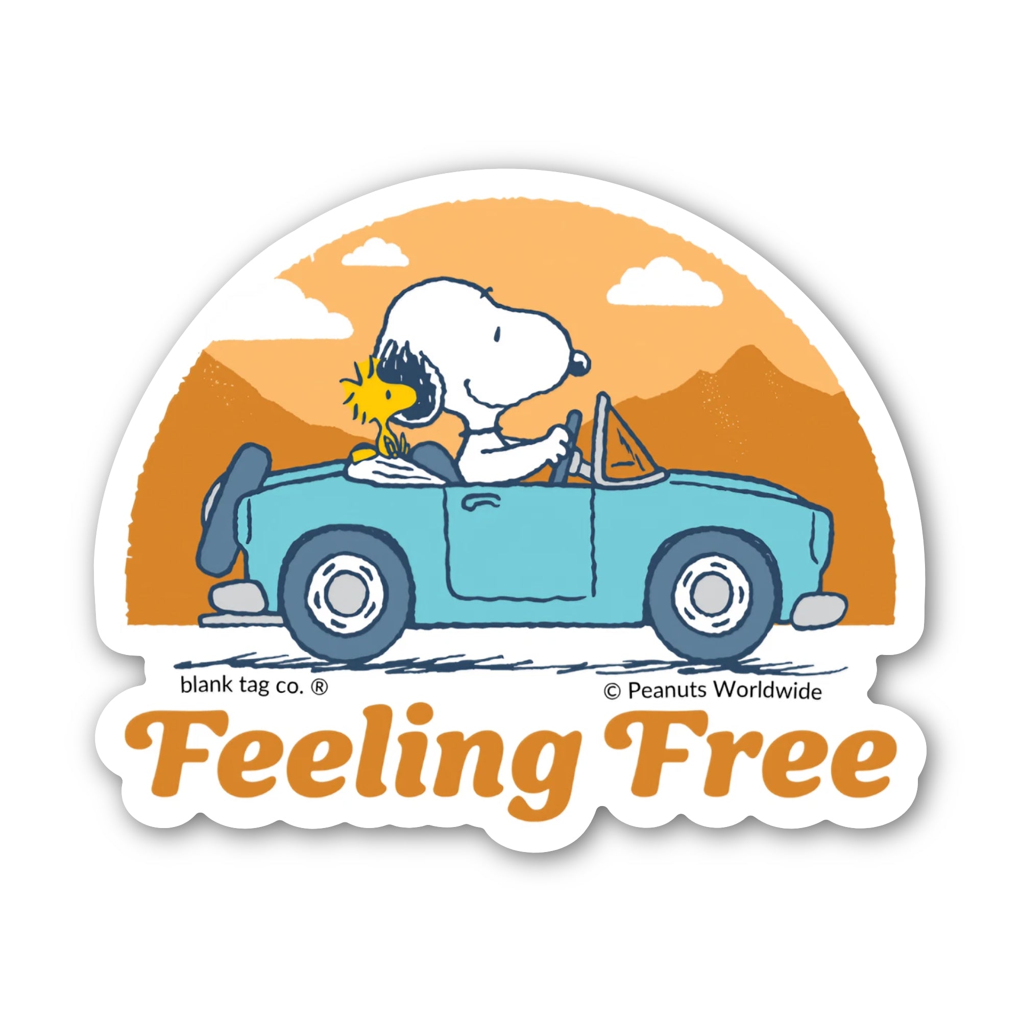 Peanuts® Waterproof Sticker - Feeling Free