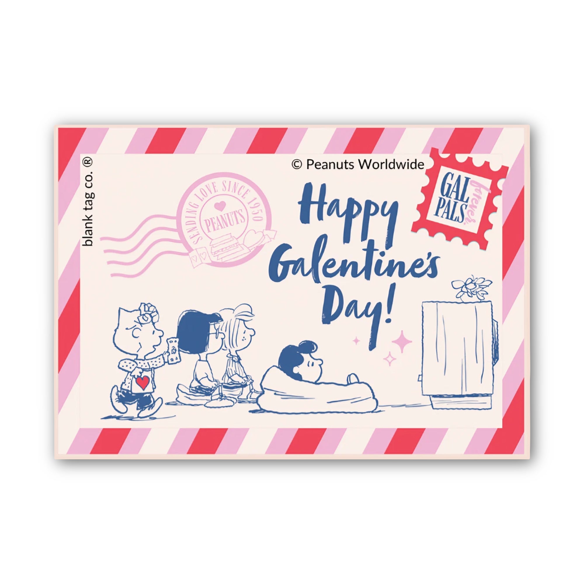 Peanuts® Waterproof Sticker - Happy Galentine's Day