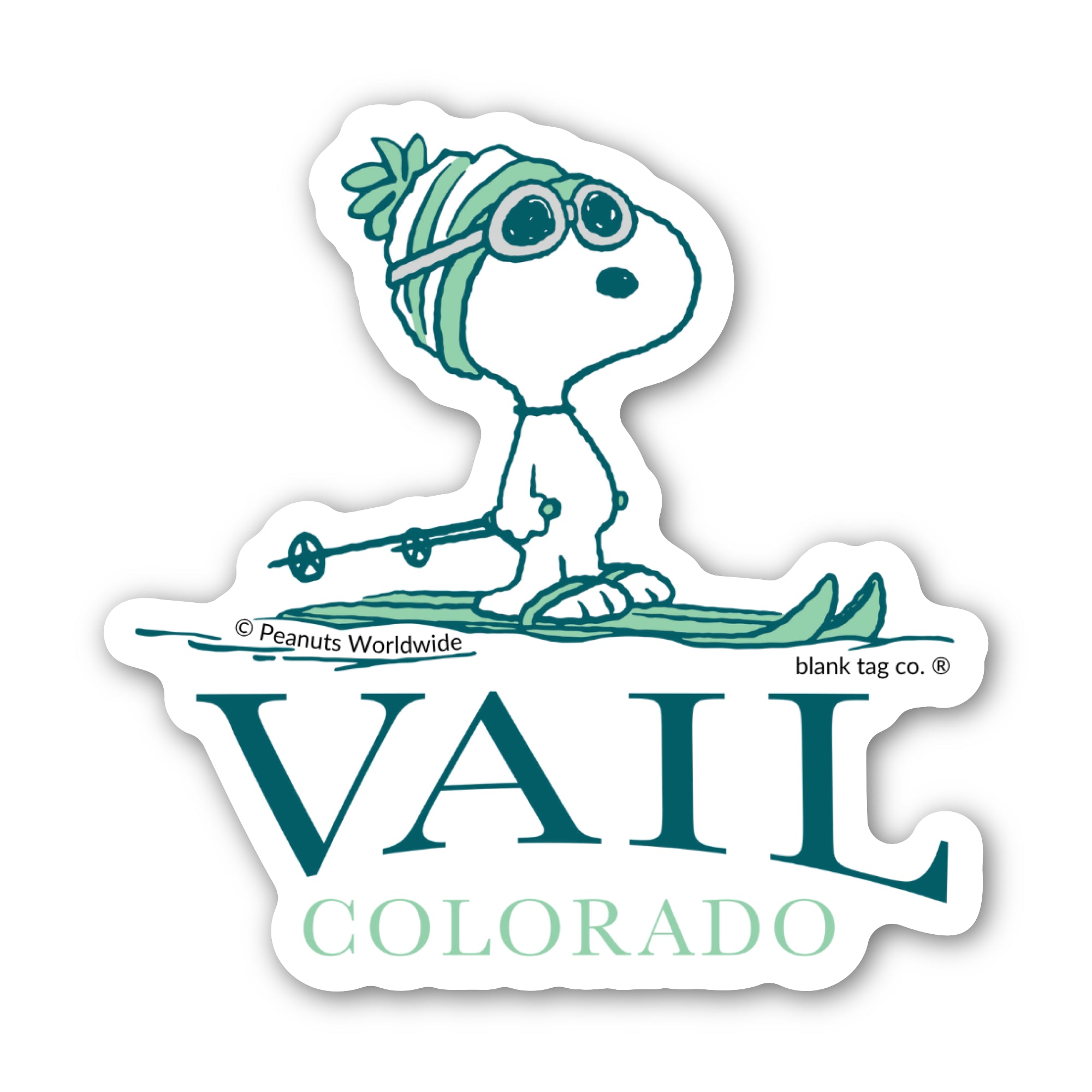 Peanuts® Waterproof Sticker - Vail Colorado