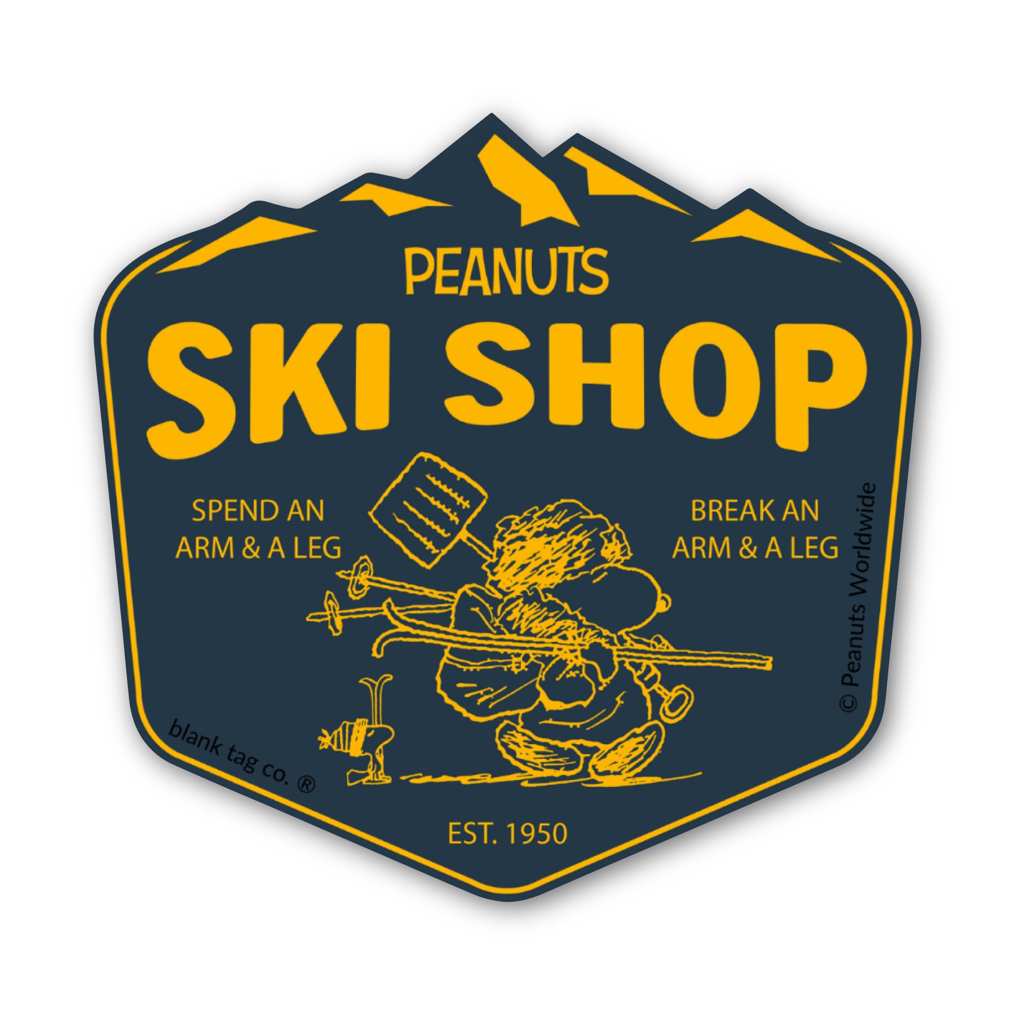 Peanuts® Waterproof Sticker - Peanuts Ski Shop