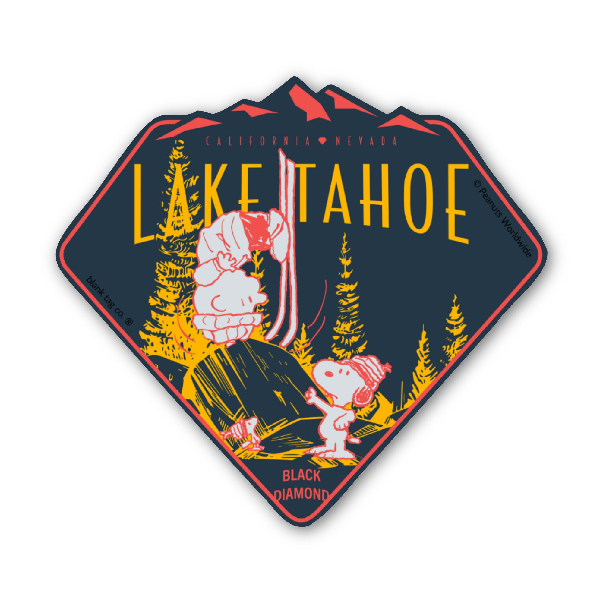 Peanuts® Waterproof Sticker - Lake Tahoe