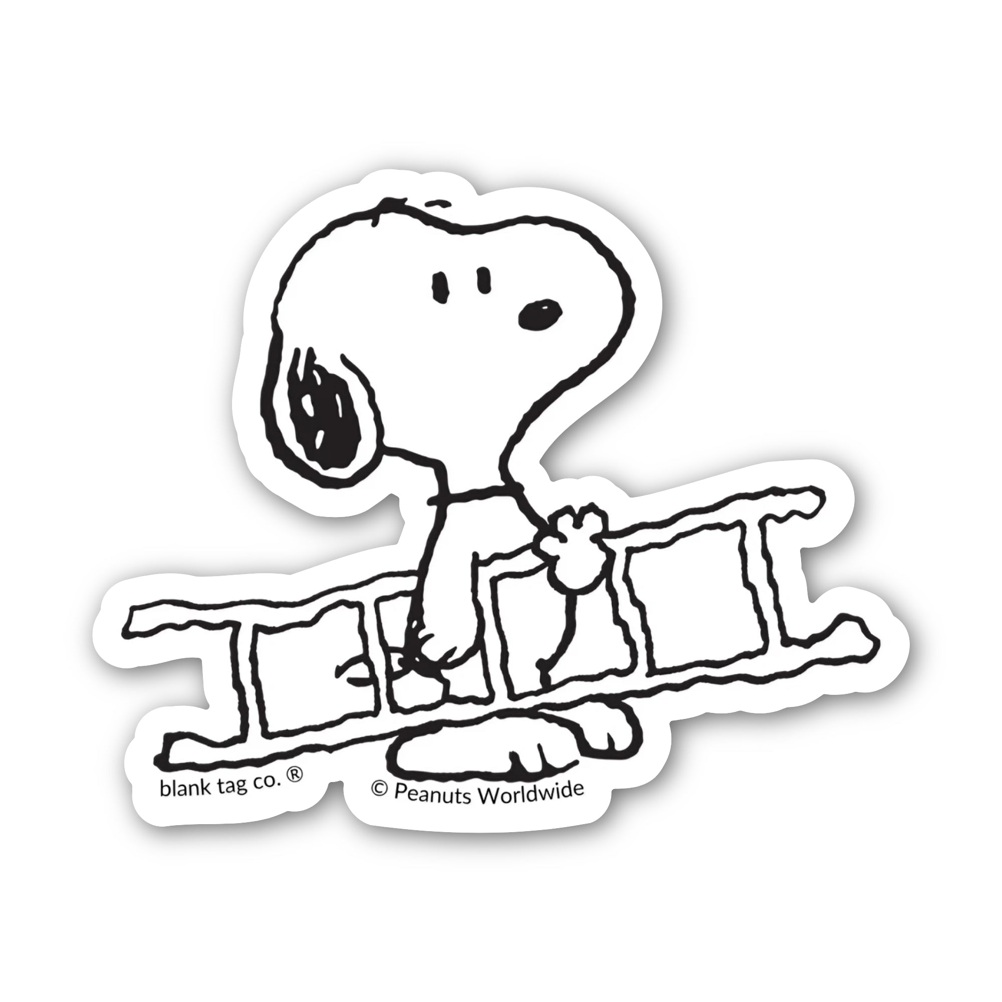 Peanuts® Waterproof Sticker - Snoopy With A Ladder