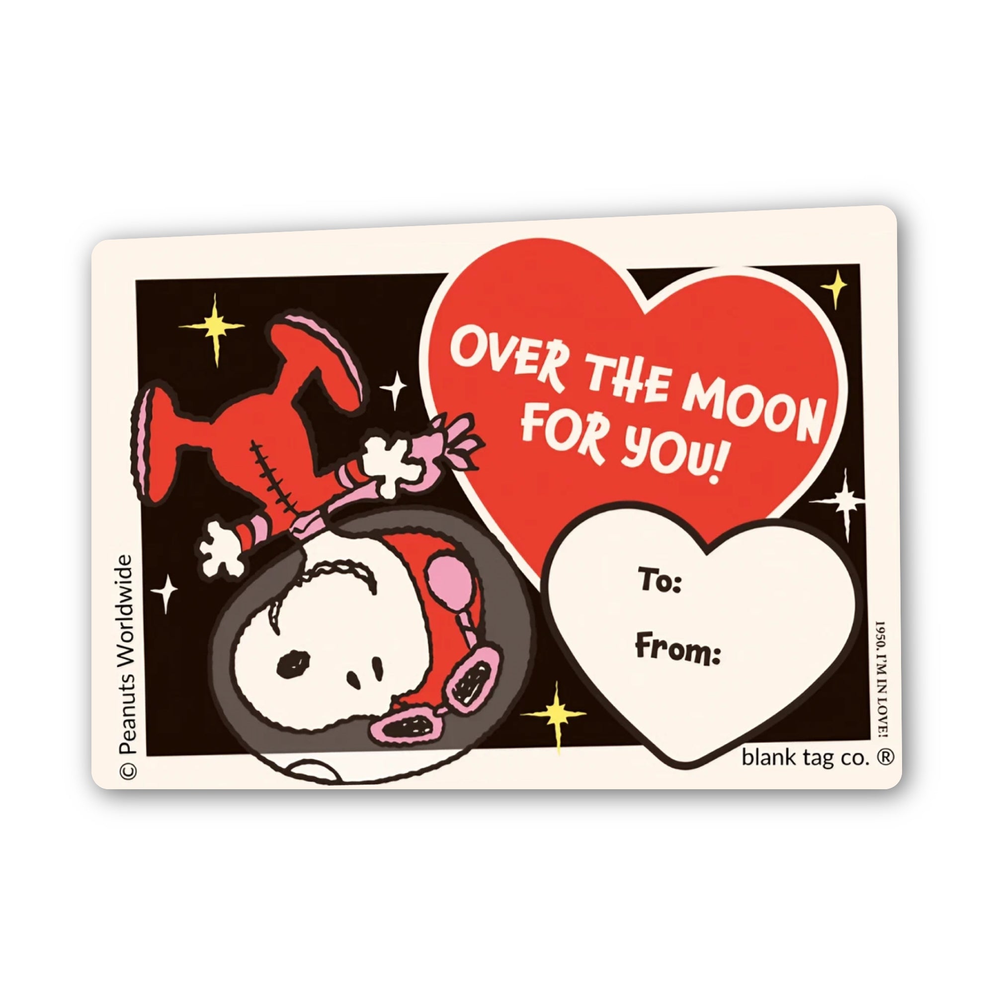 Peanuts® Waterproof Sticker - Over The Moon For You