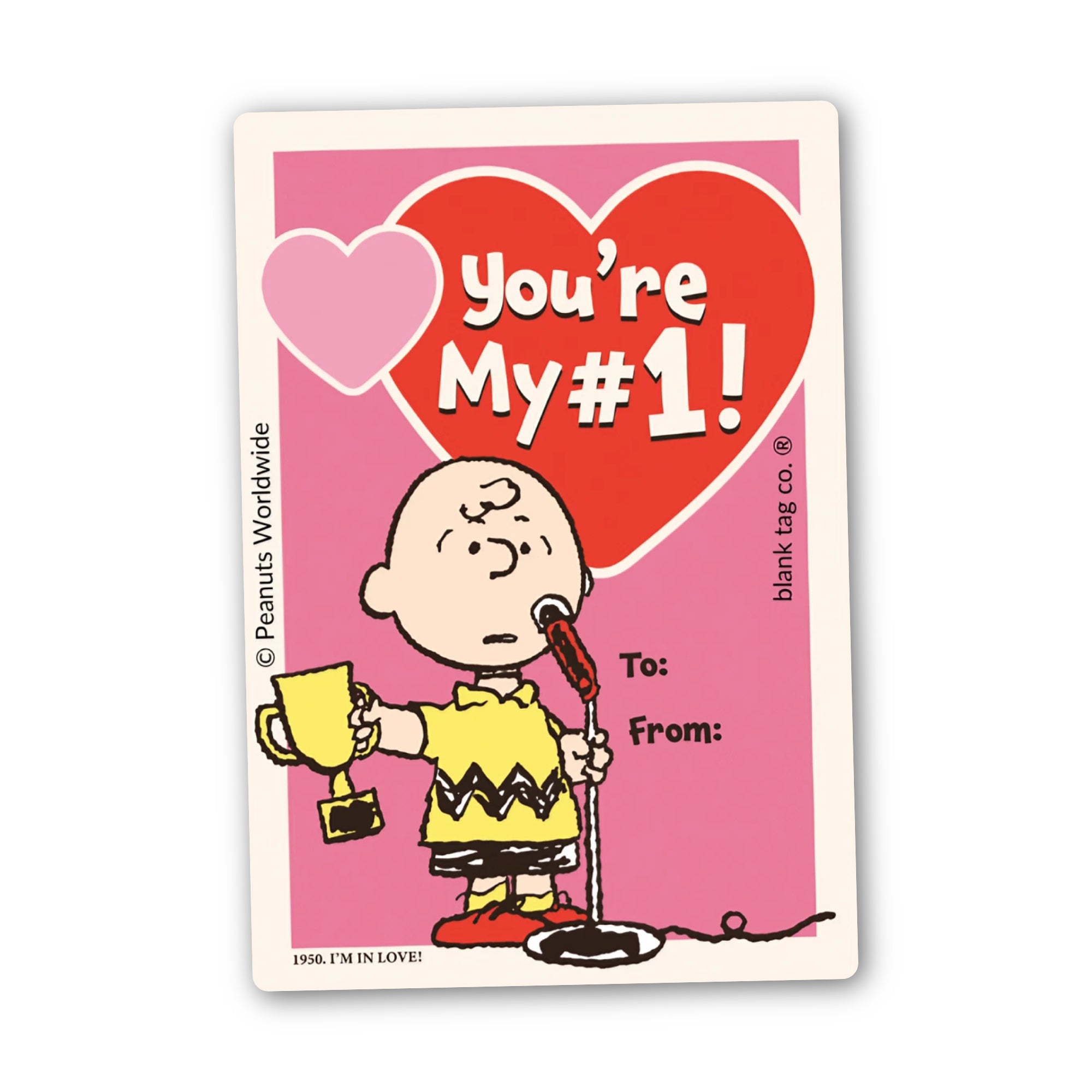Peanuts® Waterproof Sticker - You're My #1