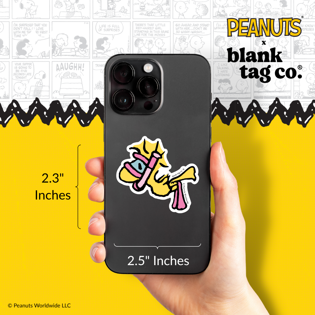 Peanuts® Waterproof Sticker - Snorkeling Woodstock