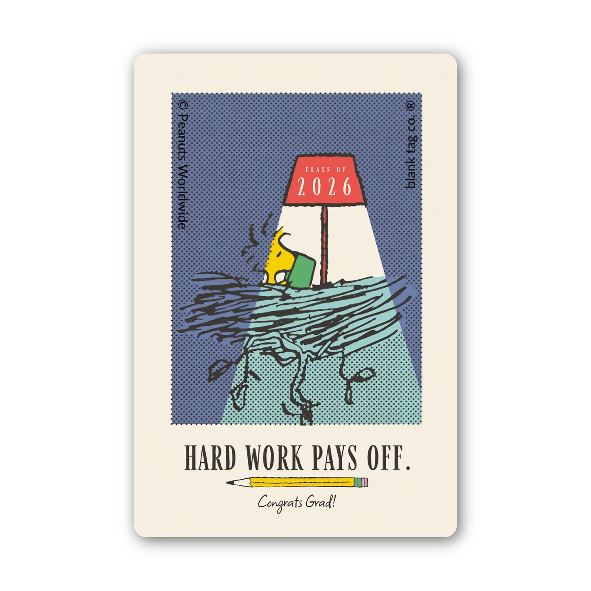Peanuts® Waterproof Sticker - Hard Work Pays Off