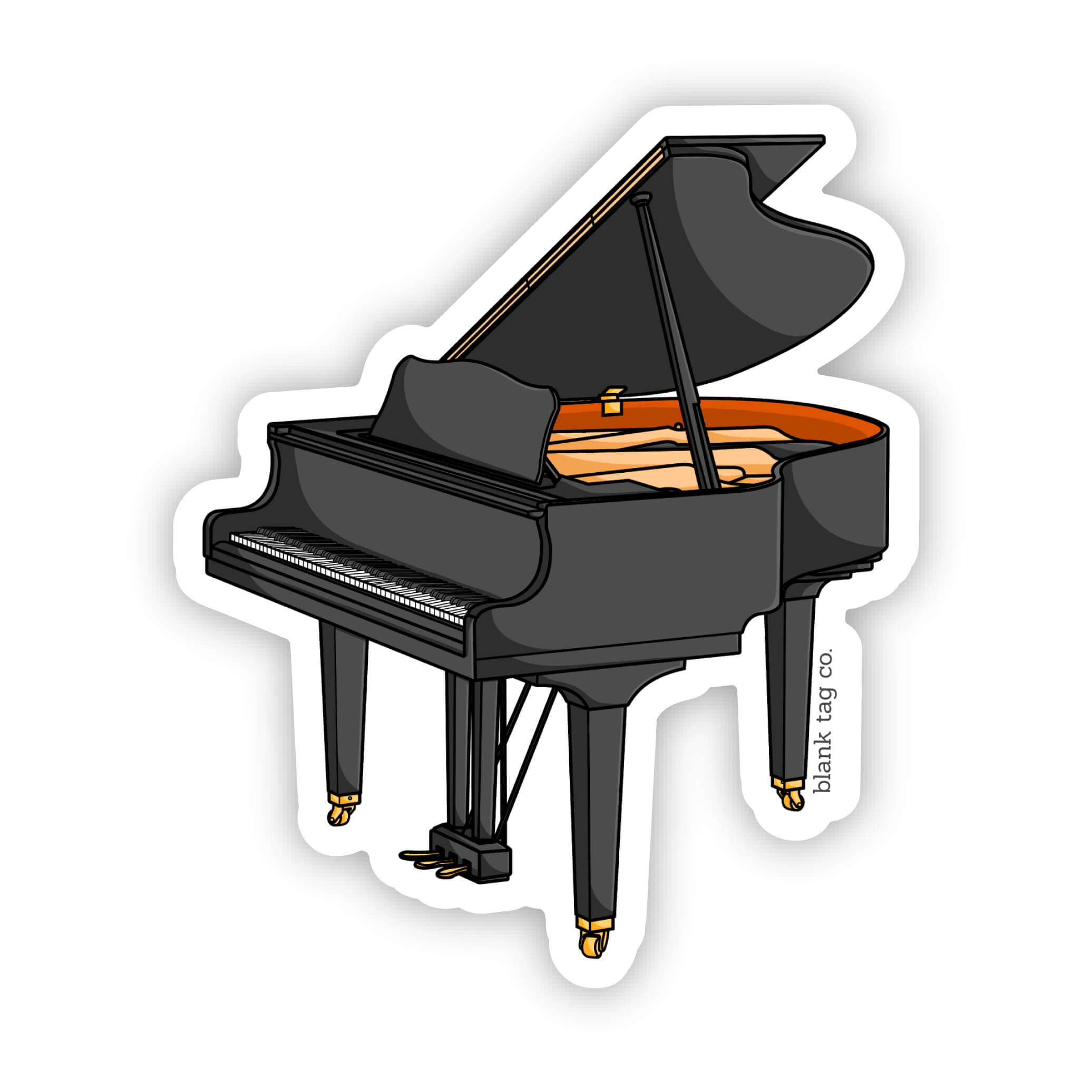 Blank Tag Co.® Piano Waterproof Sticker