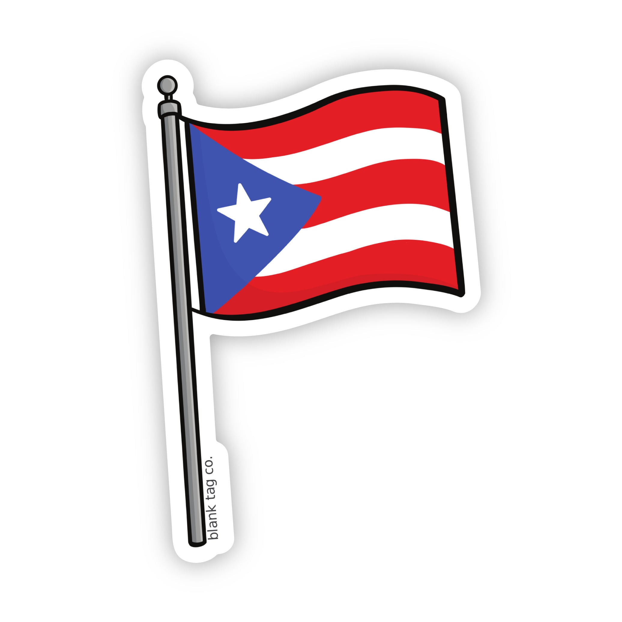 Blank Tag Co.® Waterproof Sticker - Puerto Rico Flag