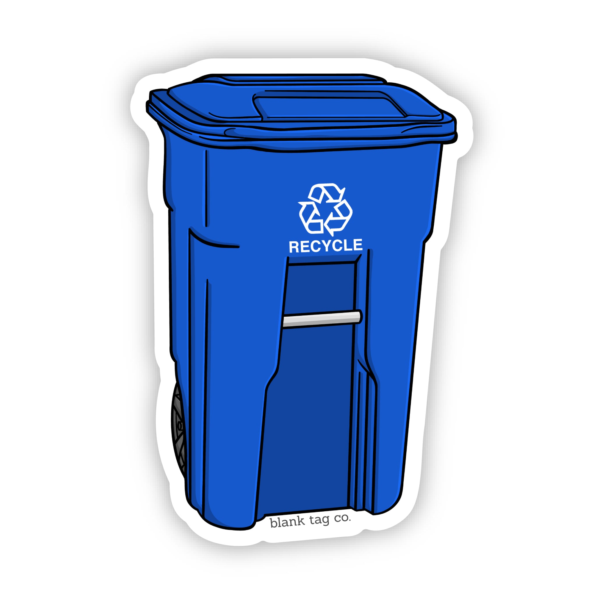 Blank Tag Co.® Waterproof Sticker - Recycling Bin