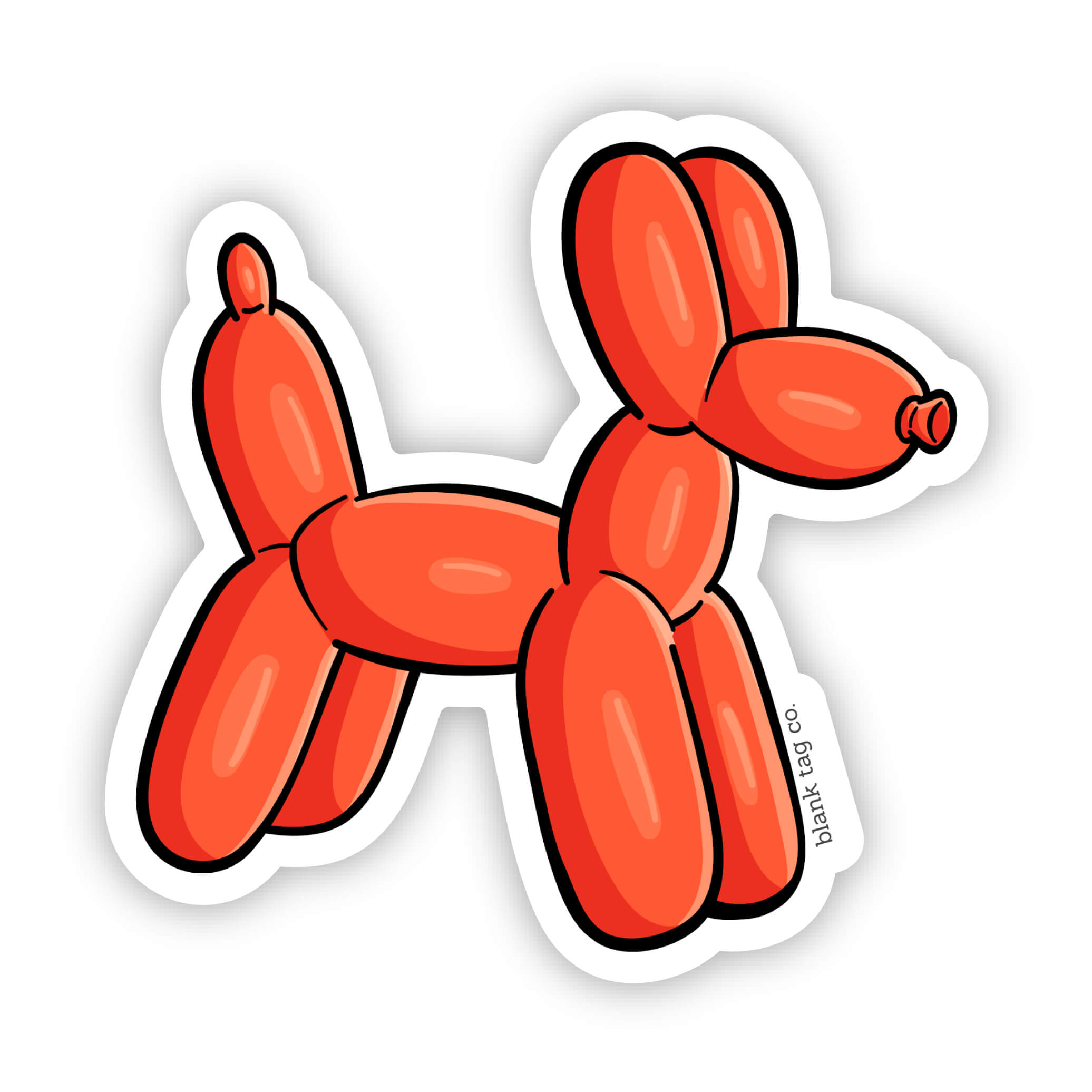 Blank Tag Co.® Waterproof Balloon Animal Sticker