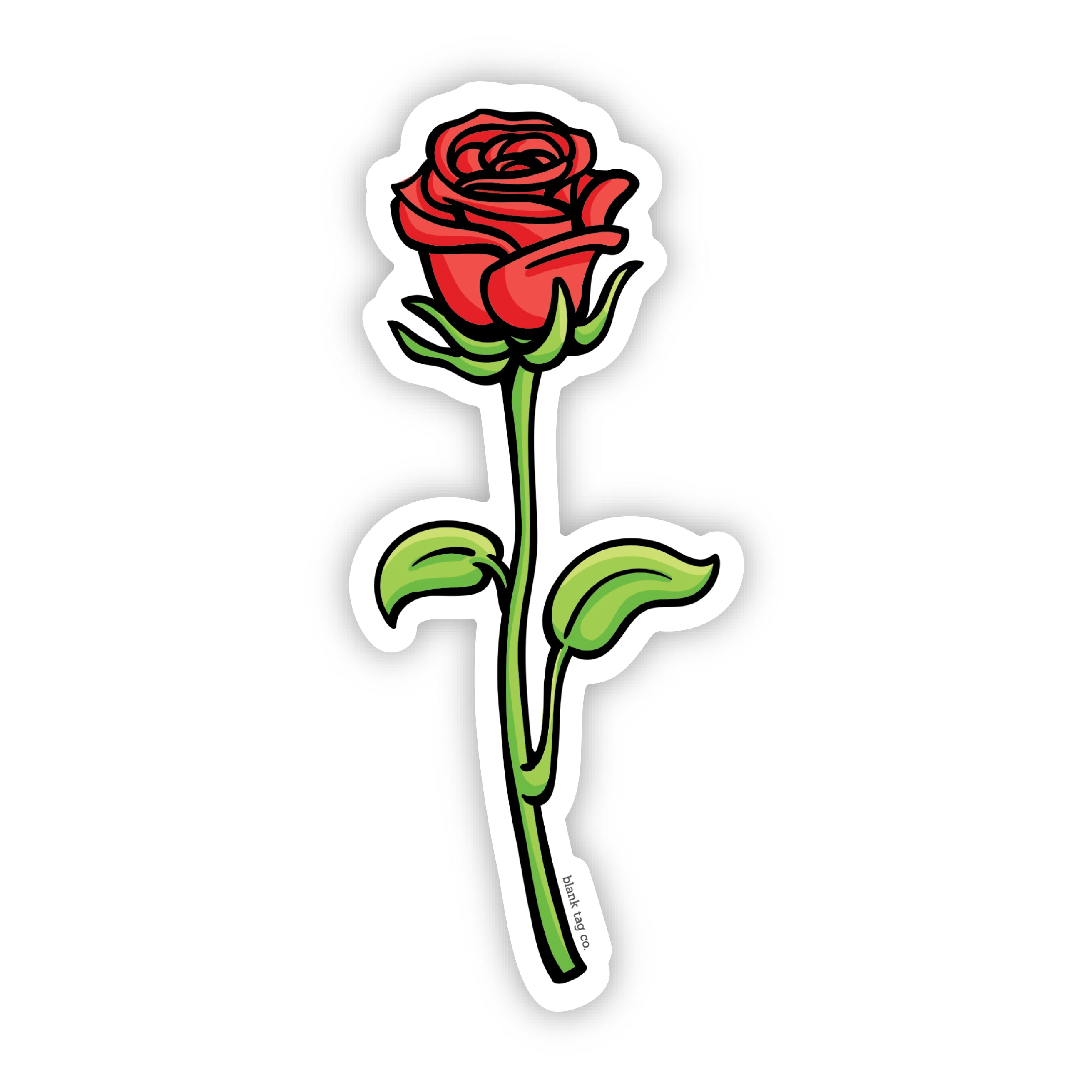 The Red Rose Sticker