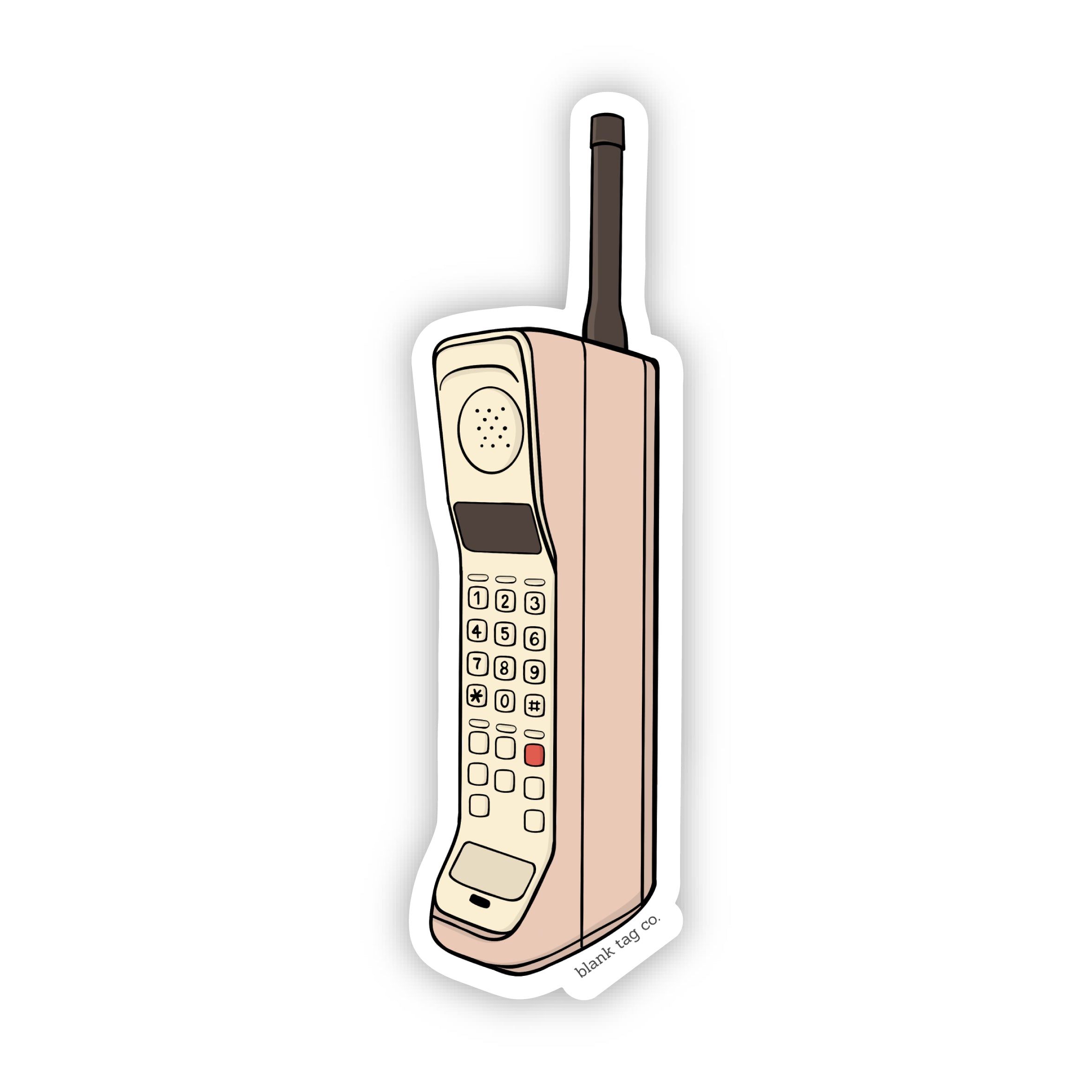 Blank Tag Co.® Retro Cellphone Waterproof Sticker