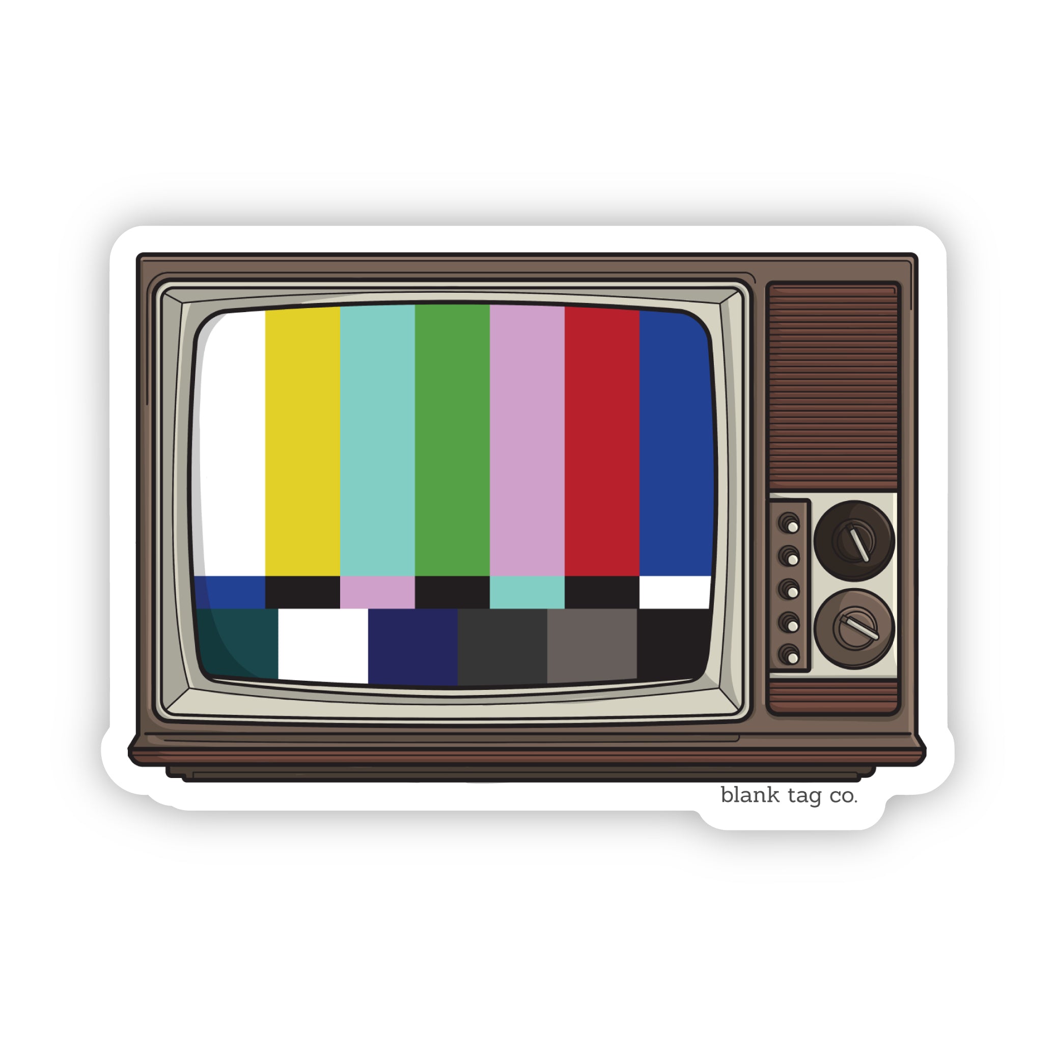 Blank Tag Co.® Waterproof Sticker - Retro TV