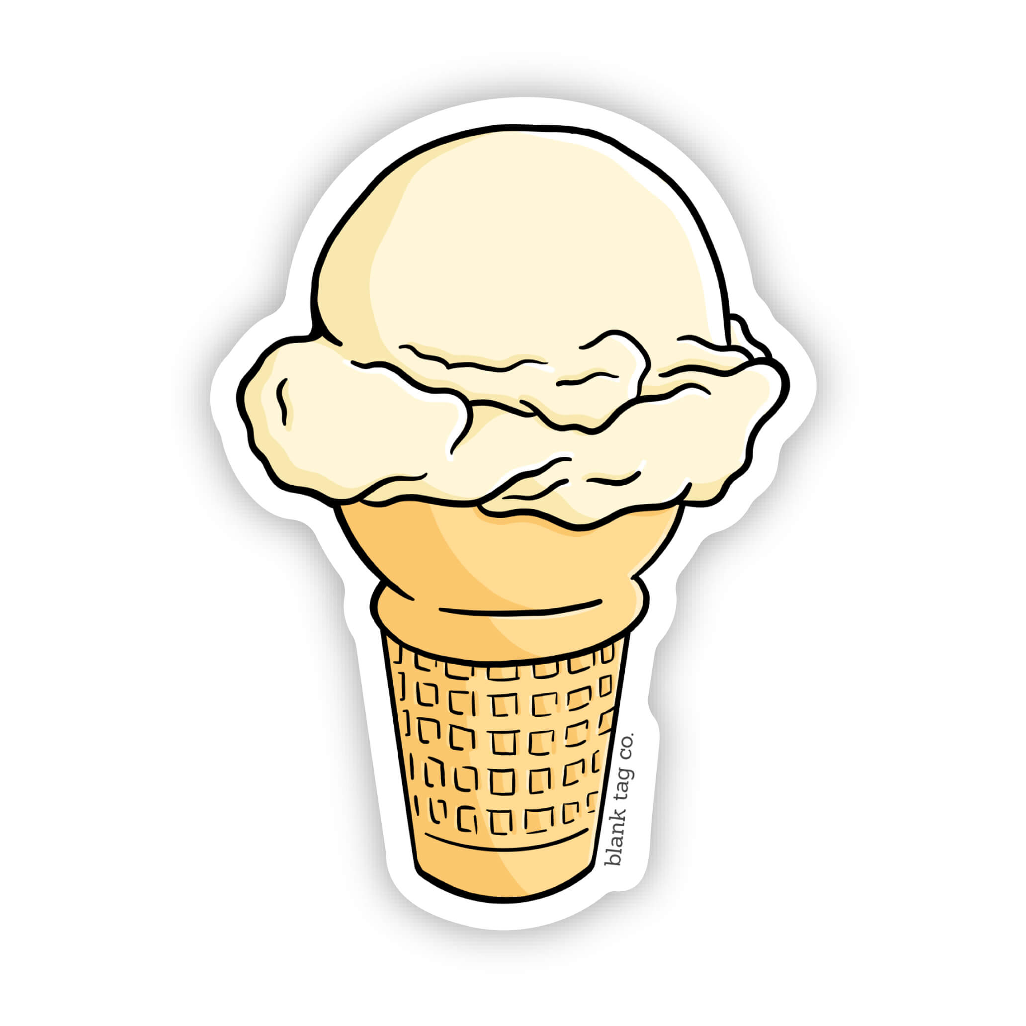 Blank Tag Co.® Waterproof Scoop of Ice Cream Sticker