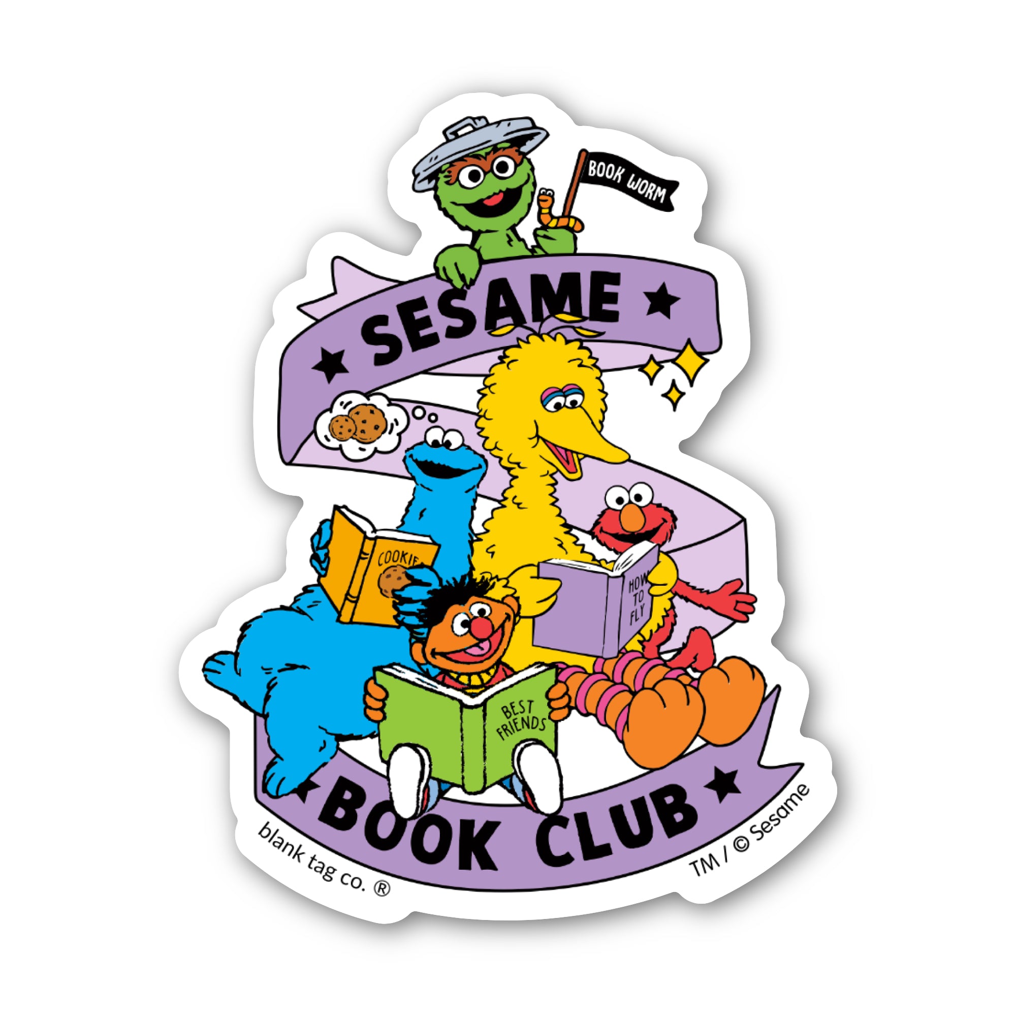 Sesame Street® Waterproof Sticker - Sesame Book Club