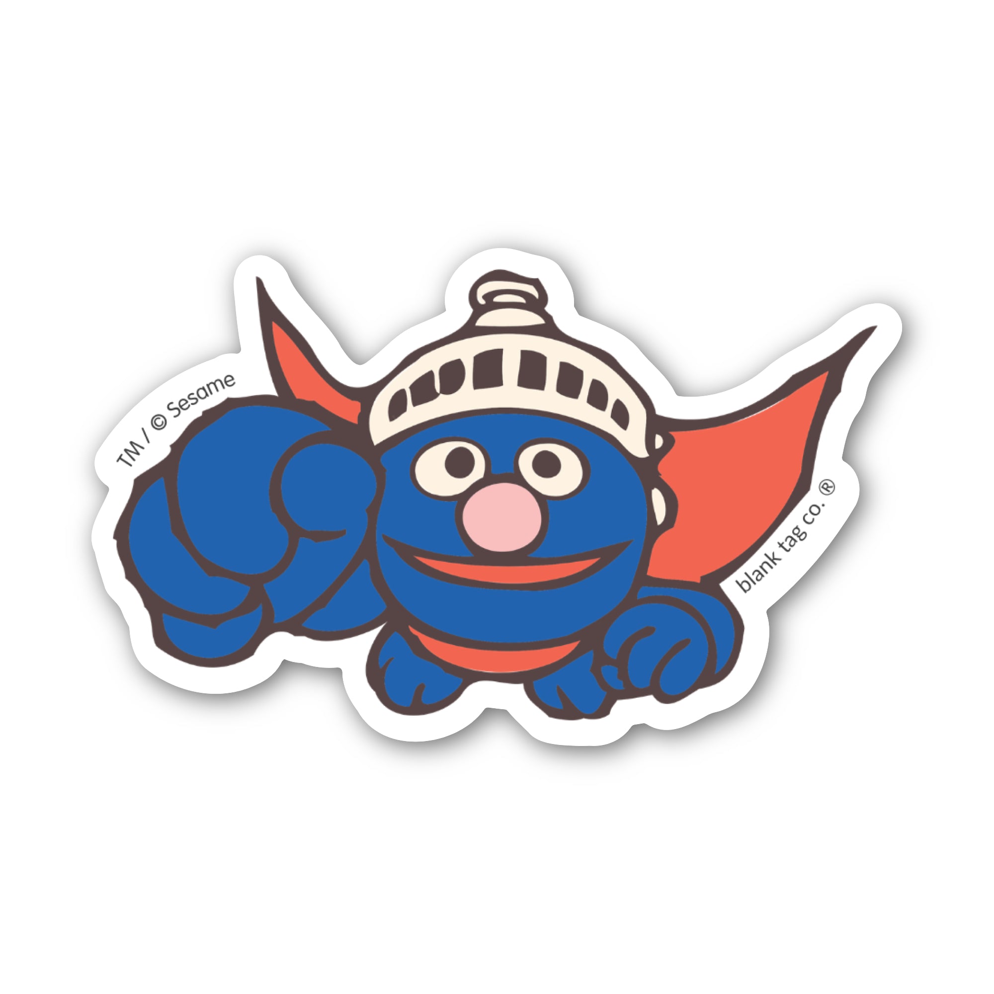 Sesame Street® Waterproof Sticker - Flying Super Grover