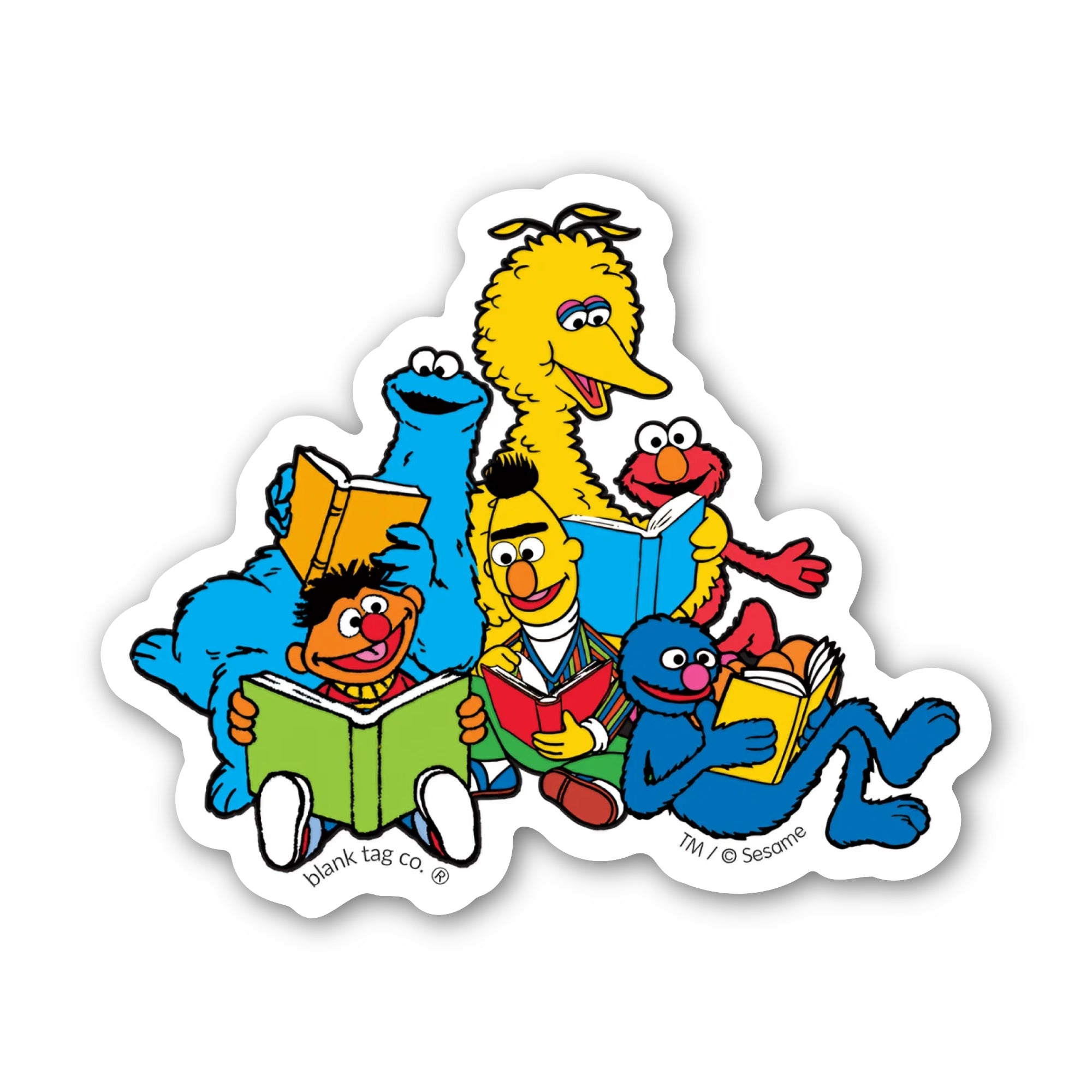 Sesame Street® Waterproof Sticker - Sesame Street Group Reading