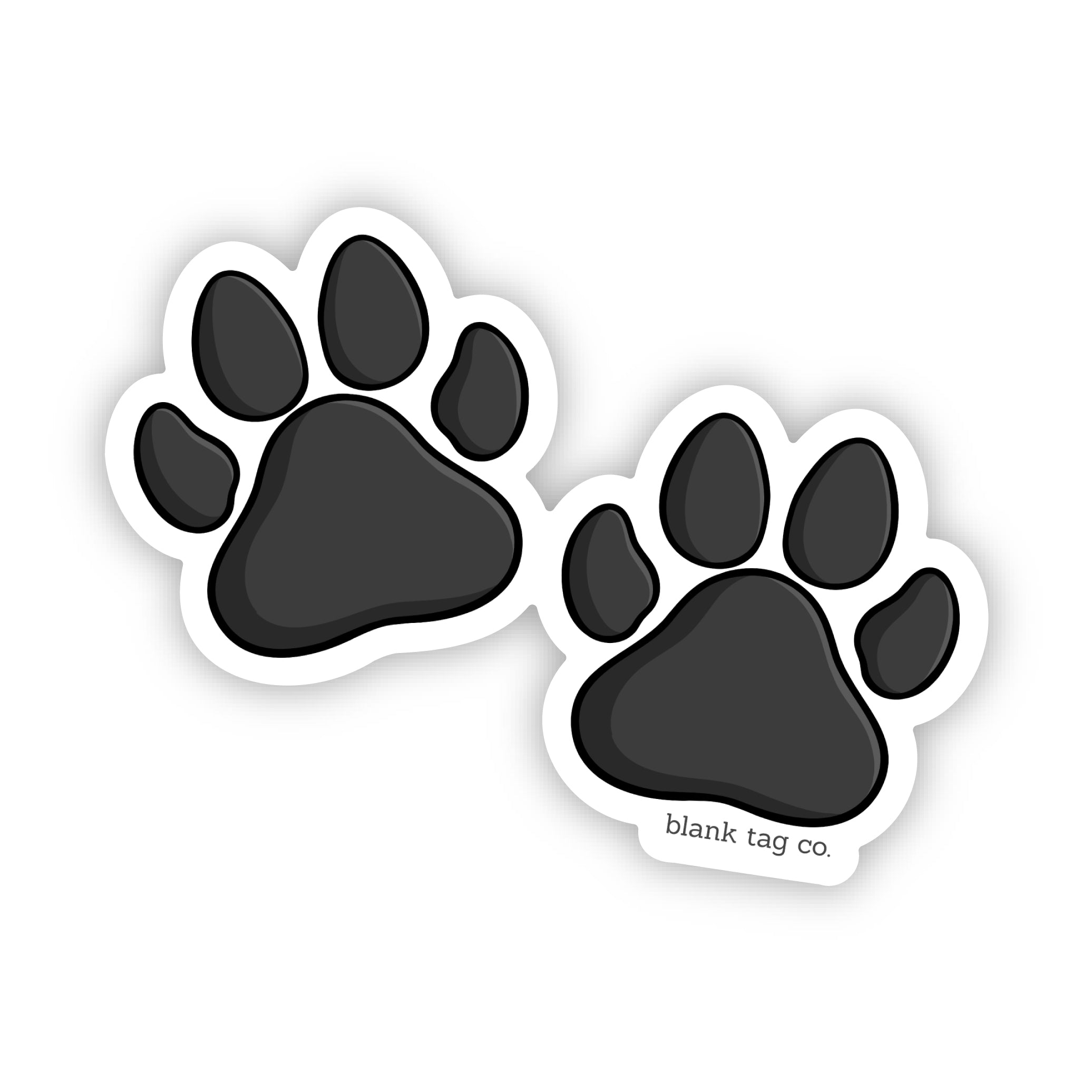 Blank Tag Co.® Waterproof Set of Paws Sticker