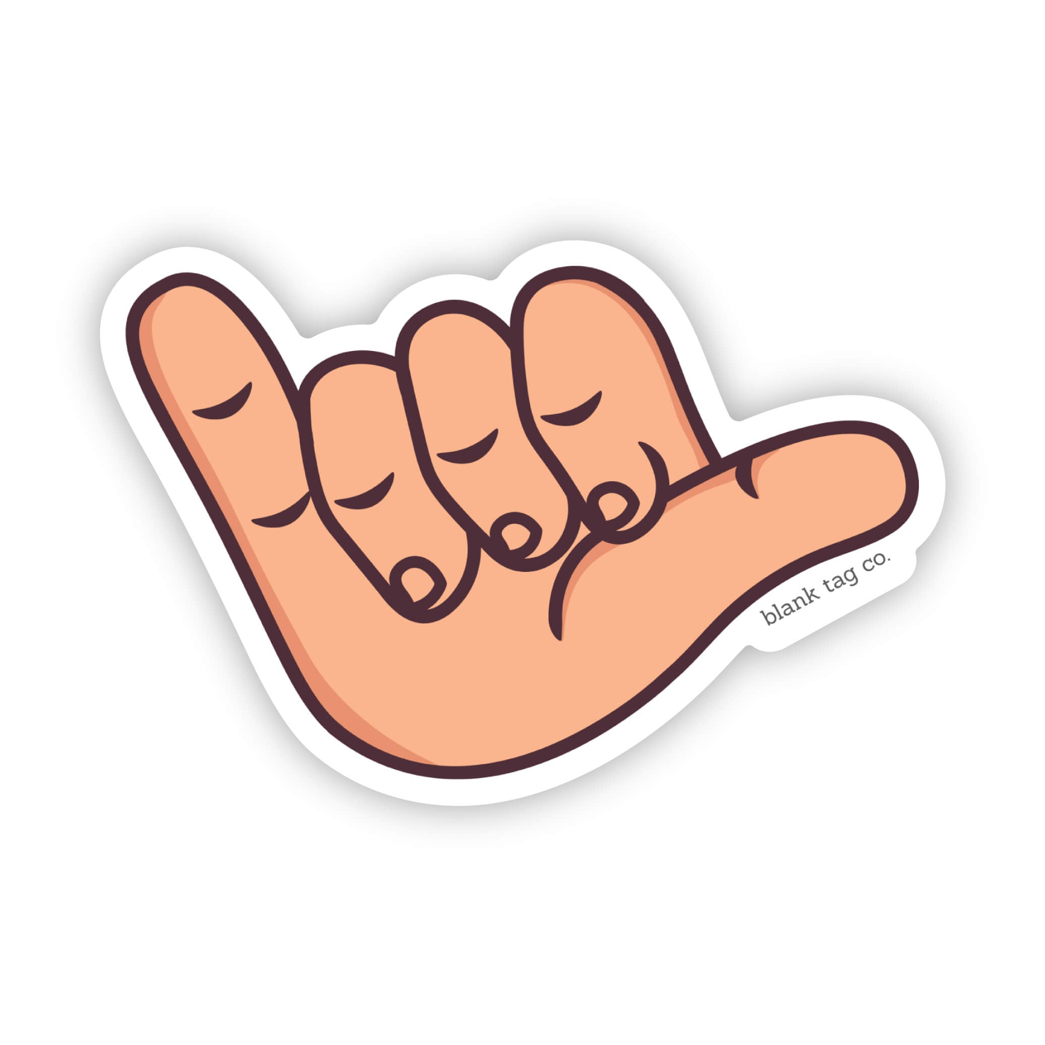 Blank Tag Co.® Shaka Waterproof Sticker