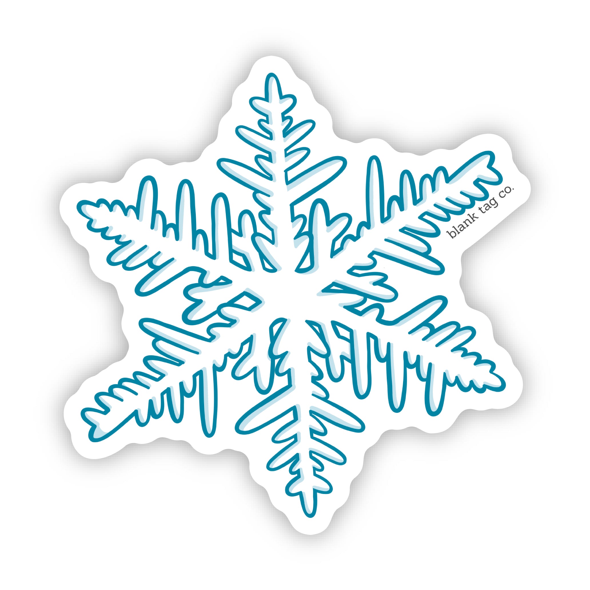 Blank Tag Co.® Waterproof Snowflake Sticker