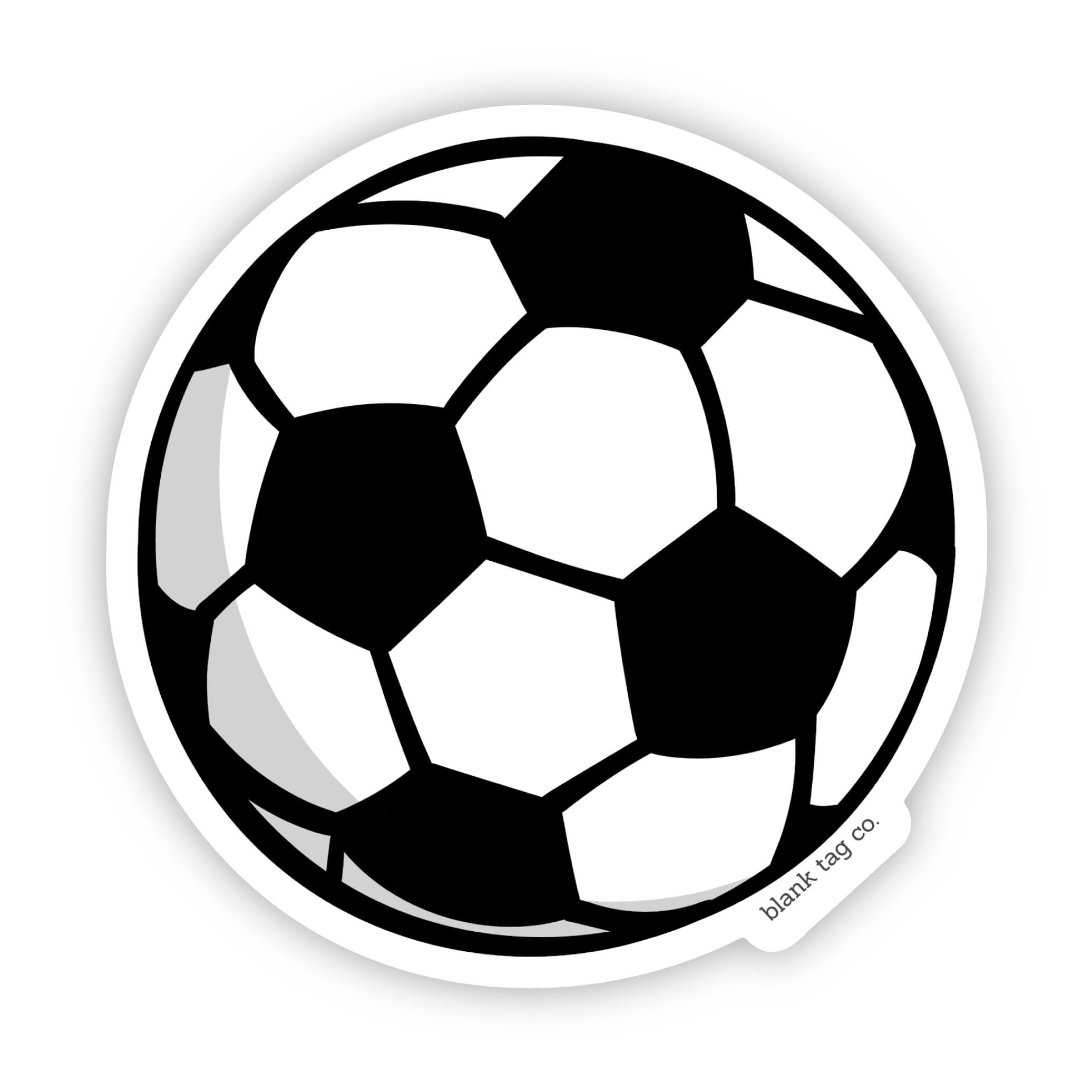 Blank Tag Co.® Waterproof Soccer Ball Sticker