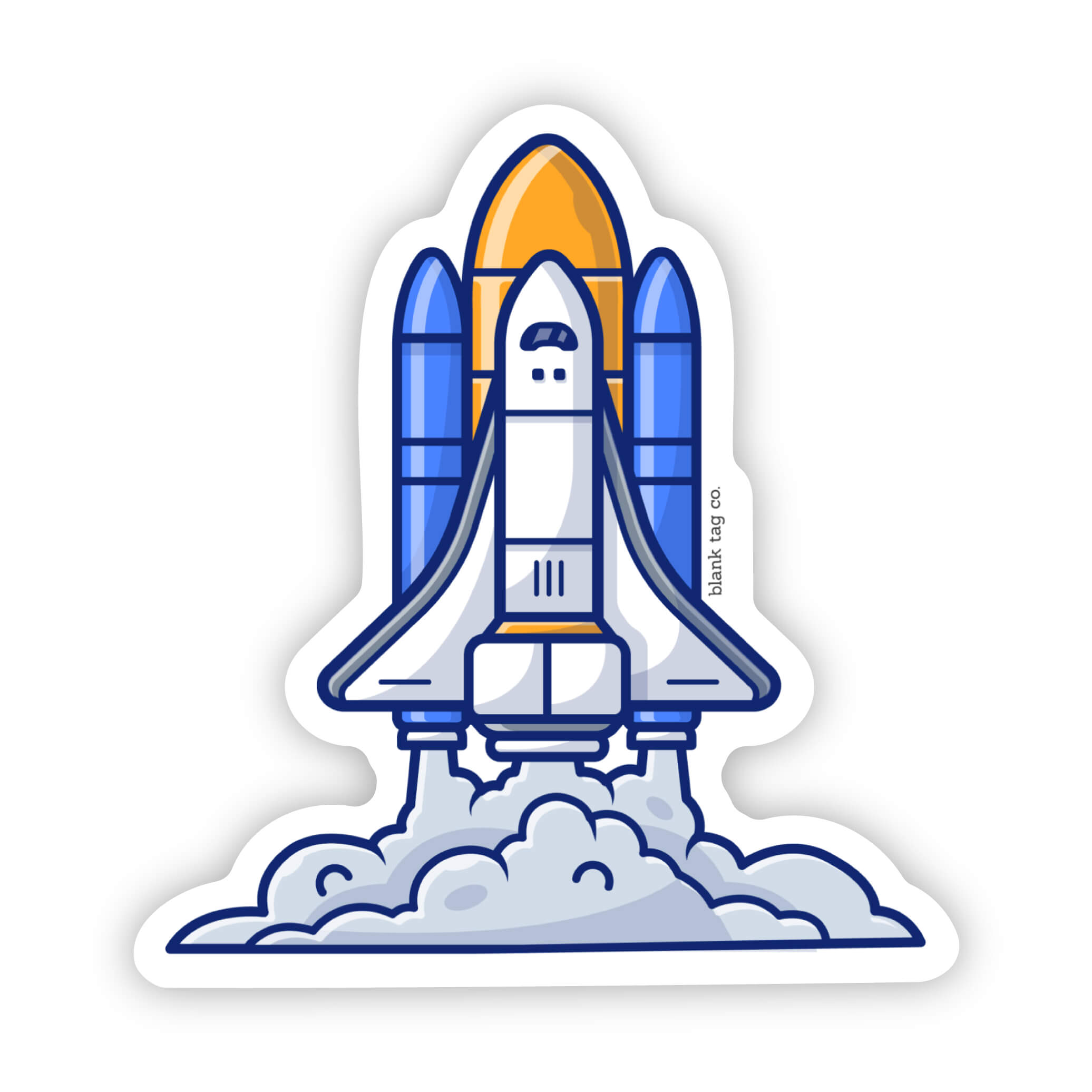 Blank Tag Co.® Waterproof Space Shuttle Sticker