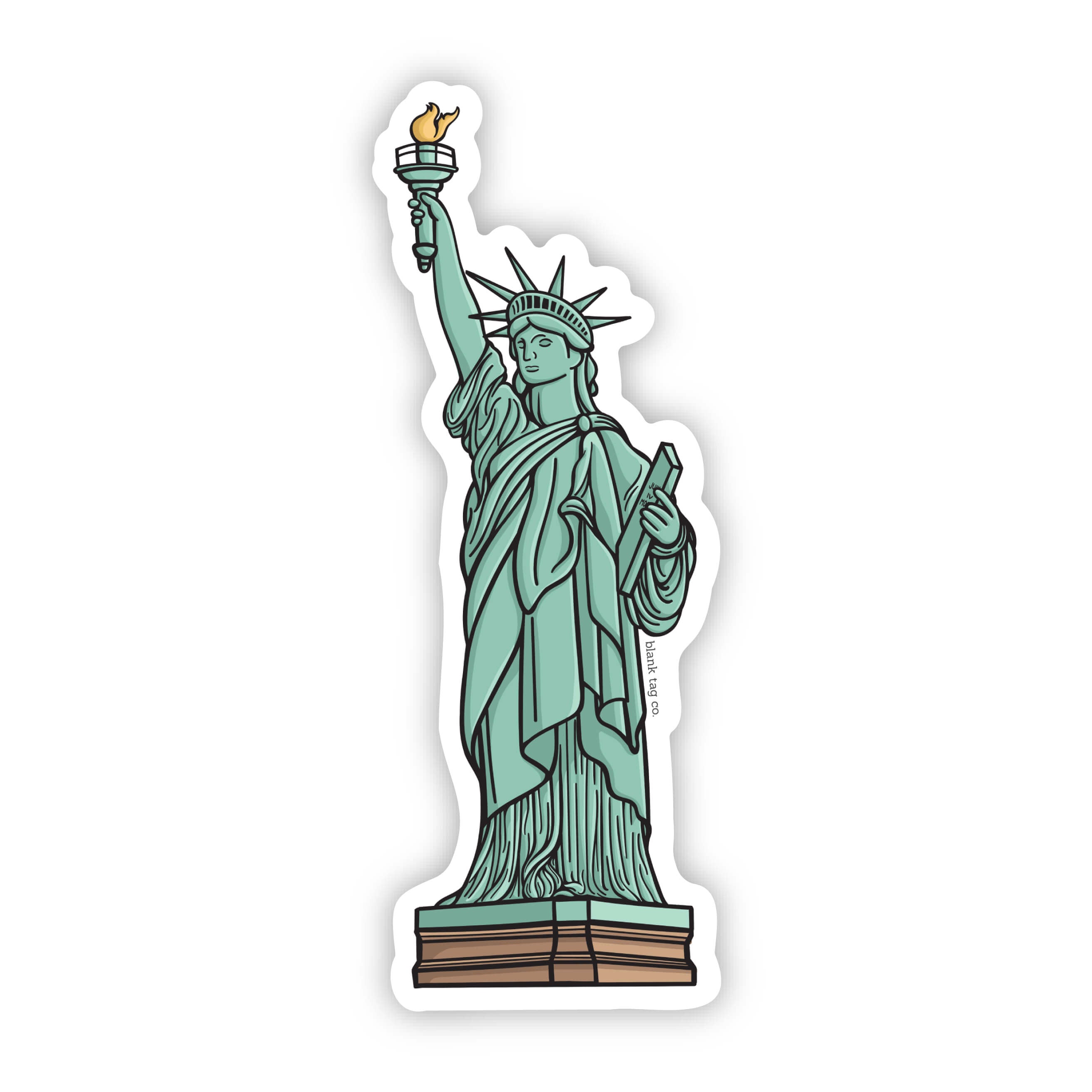 Blank Tag Co.® Waterproof Statue of Liberty Sticker