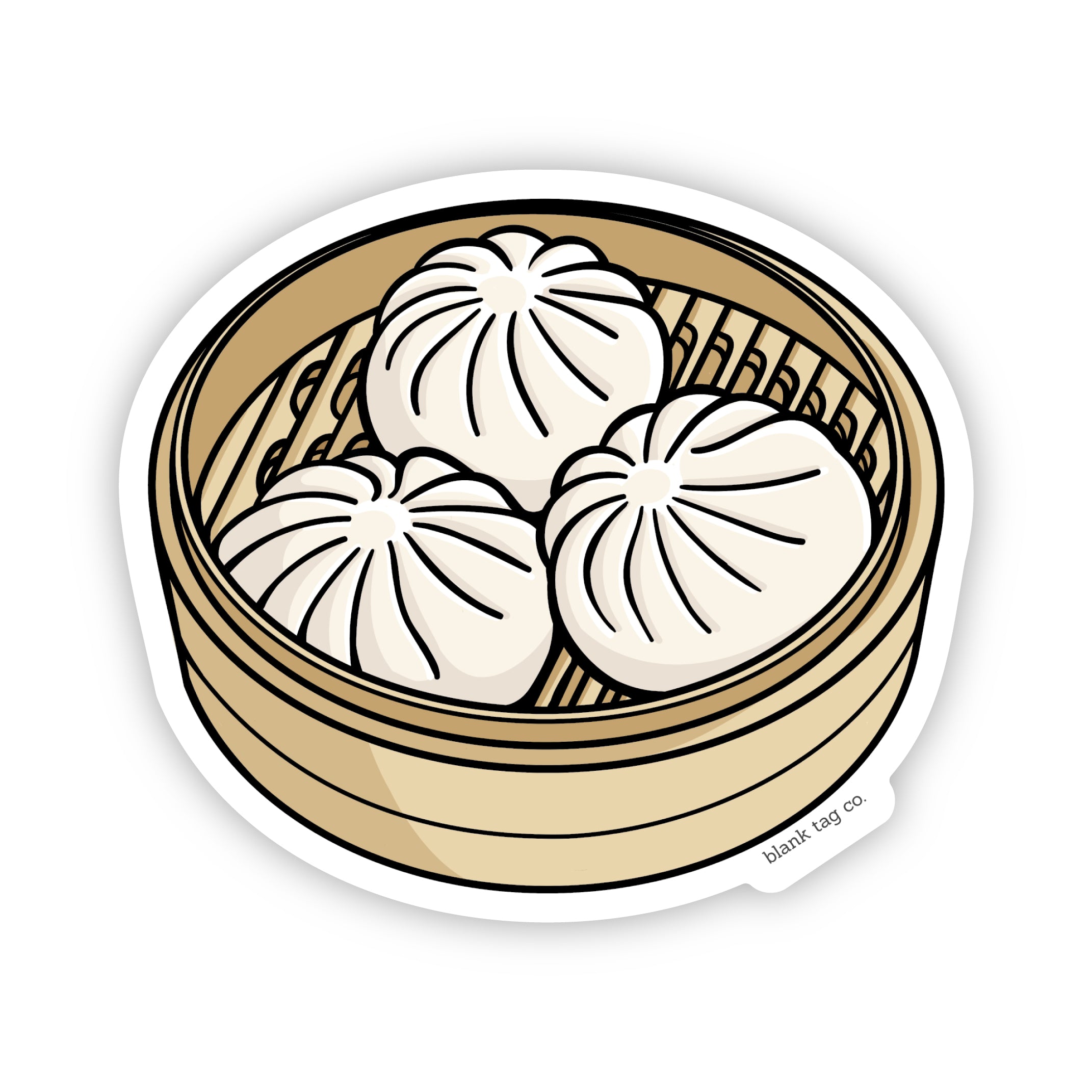 Blank Tag Co.® Steamed Buns Waterproof Sticker