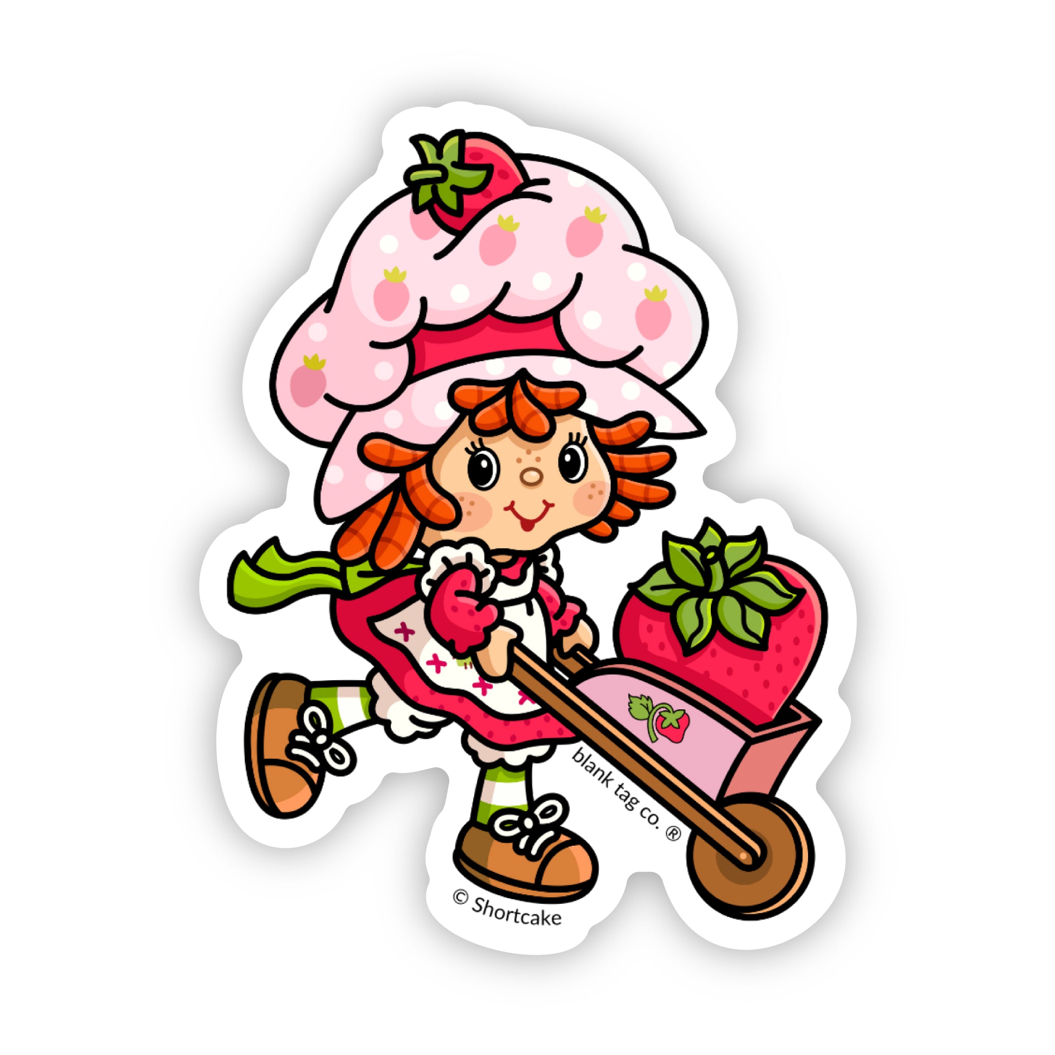 The Strawberry Shortcake With A Wheelbarrow Sticker