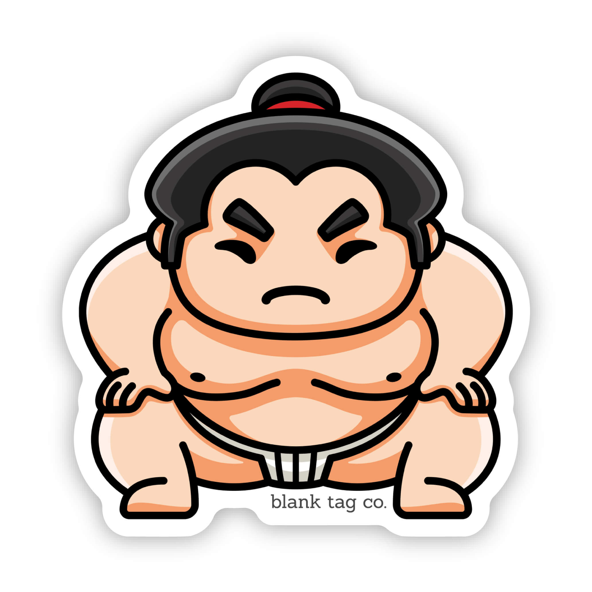 Blank Tag Co.® Sumo Wrestler Waterproof Sticker