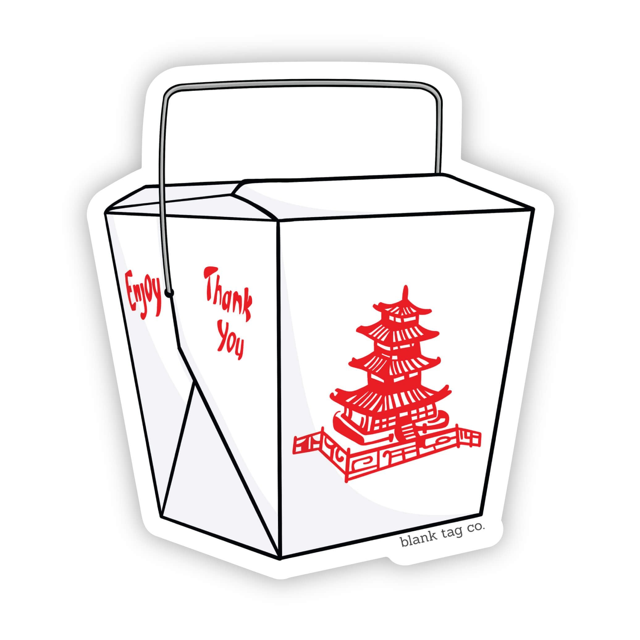 Blank Tag Co.® Takeout Container Waterproof Sticker