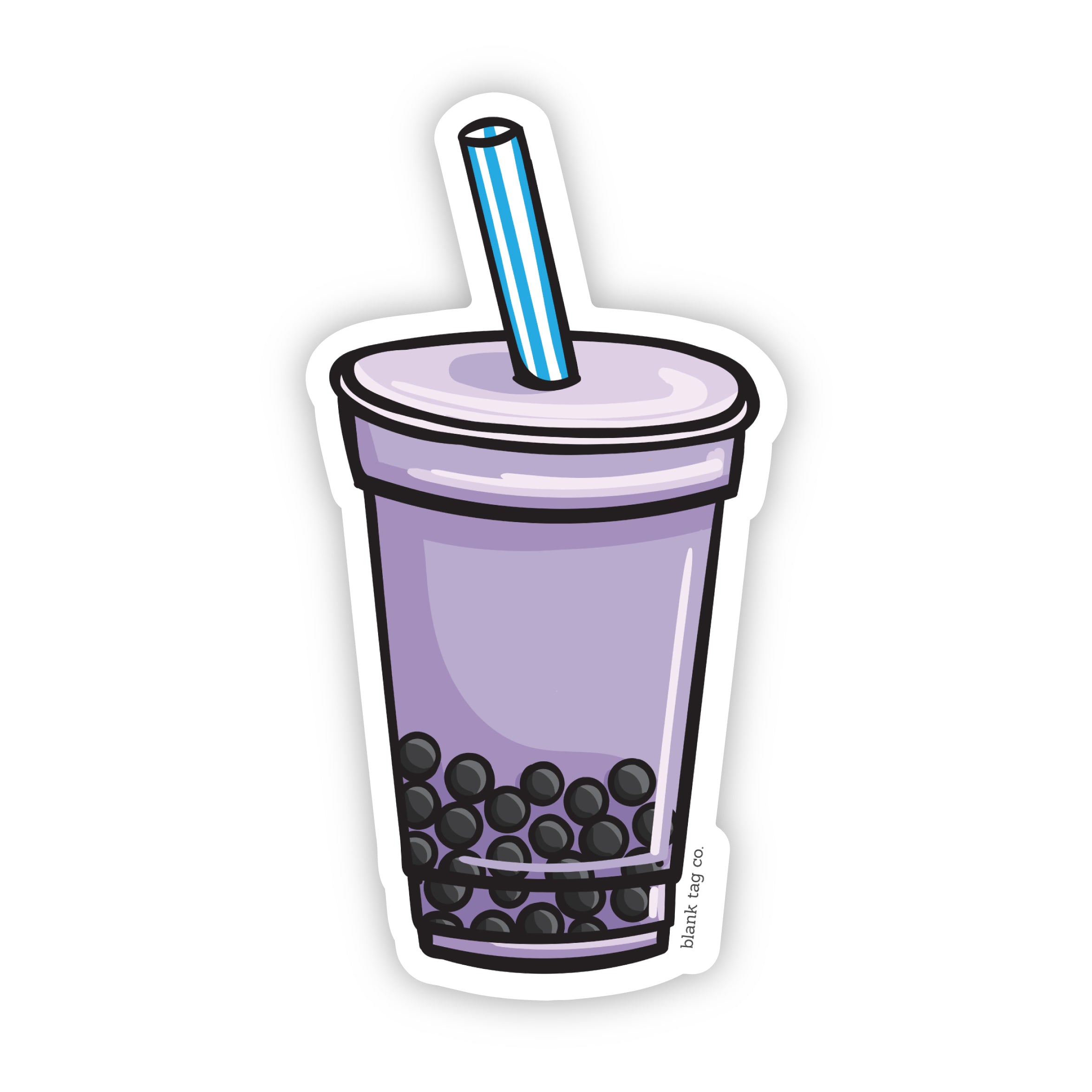 The Taro Tea With Boba Sticker