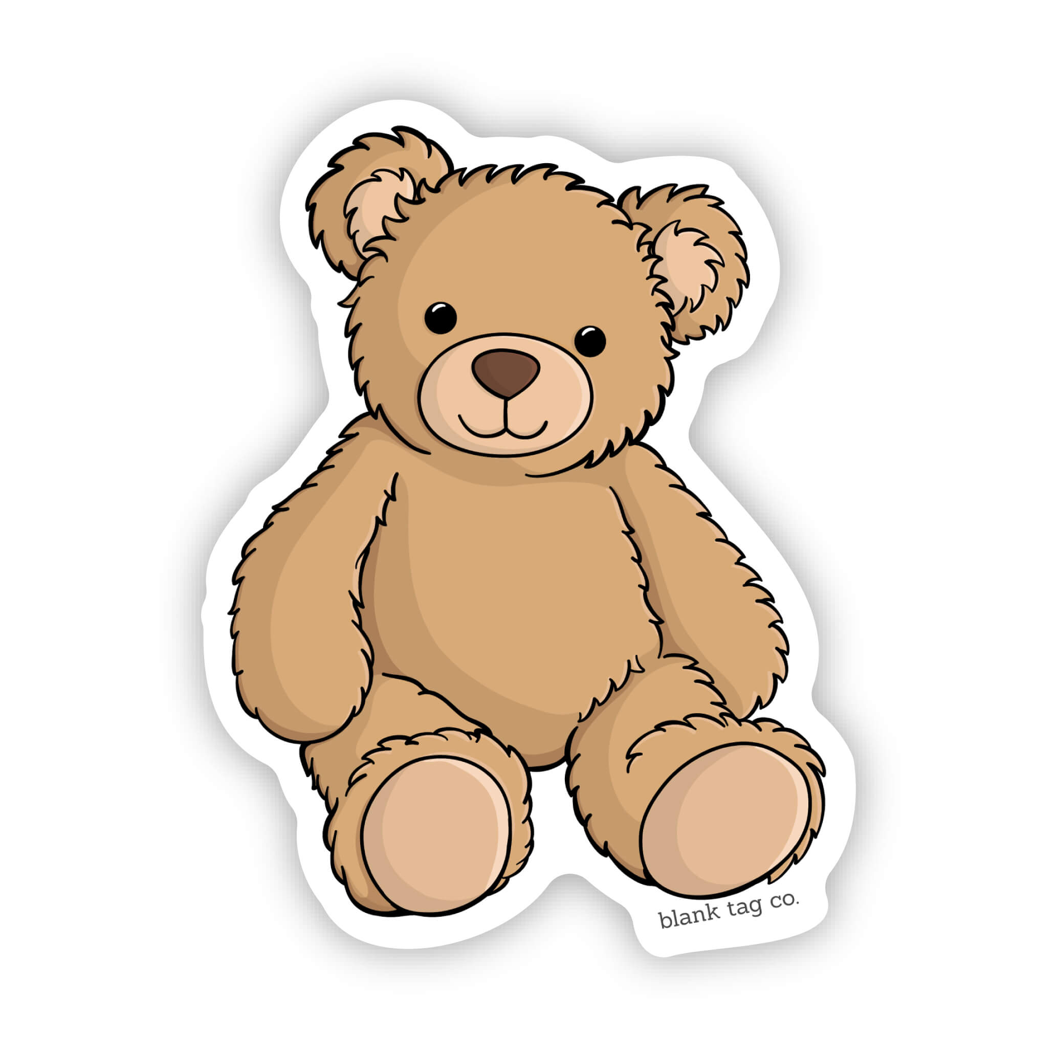 Blank Tag Co.® Waterproof Teddy Bear Sticker